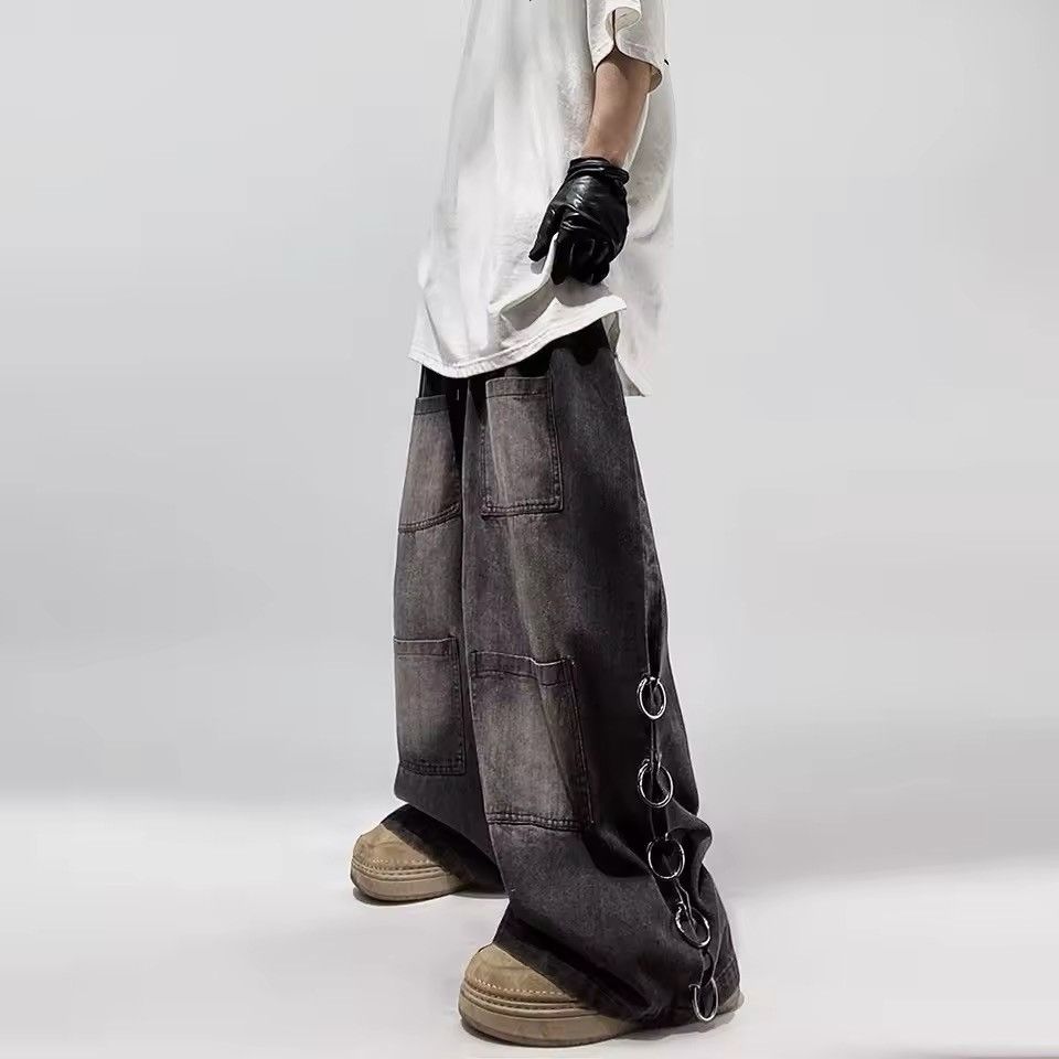 Jean Oversized Pocket Retro Baggy Jeans Size US 33 - 1 Thumbnail