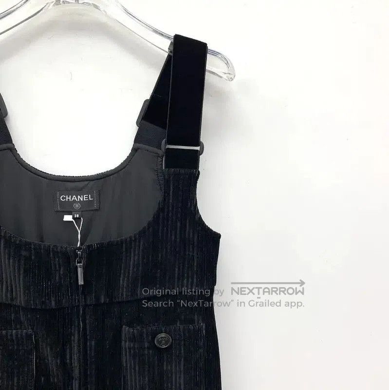 Chanel Chanel Black Cotton Women's Overalls . Size 23" - 3 Thumbnail