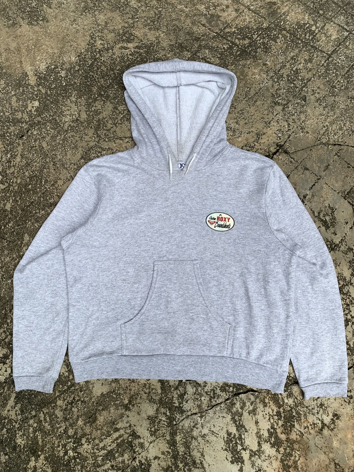 Quiksilver × Vintage y2k Roxy by Quiksilver Heather Gray Surf Graphic Hoodie Size M / US 6-8 / IT 42-44 - 1 Thumbnail