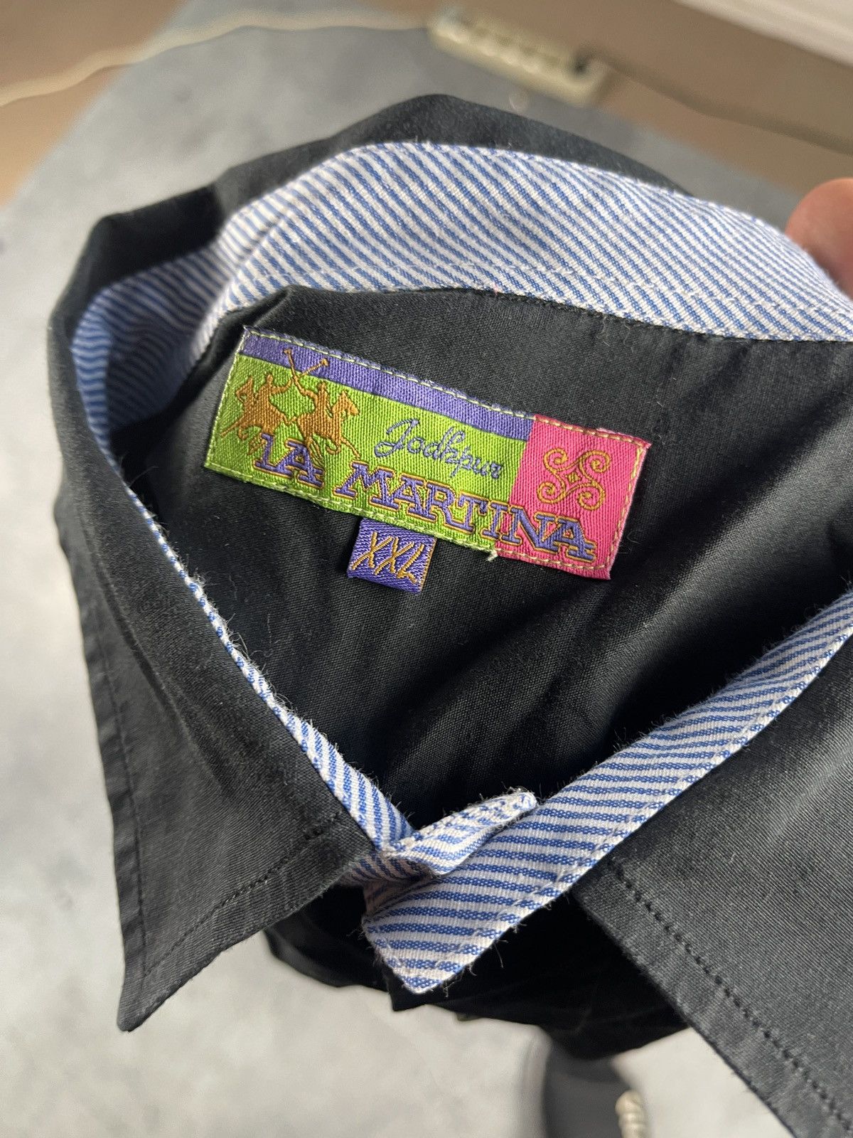 La Martina × Vintage La Martina Abu Dhabi Dubai vintage big logo shirt Size US L / EU 52-54 / 3 - 7 Thumbnail