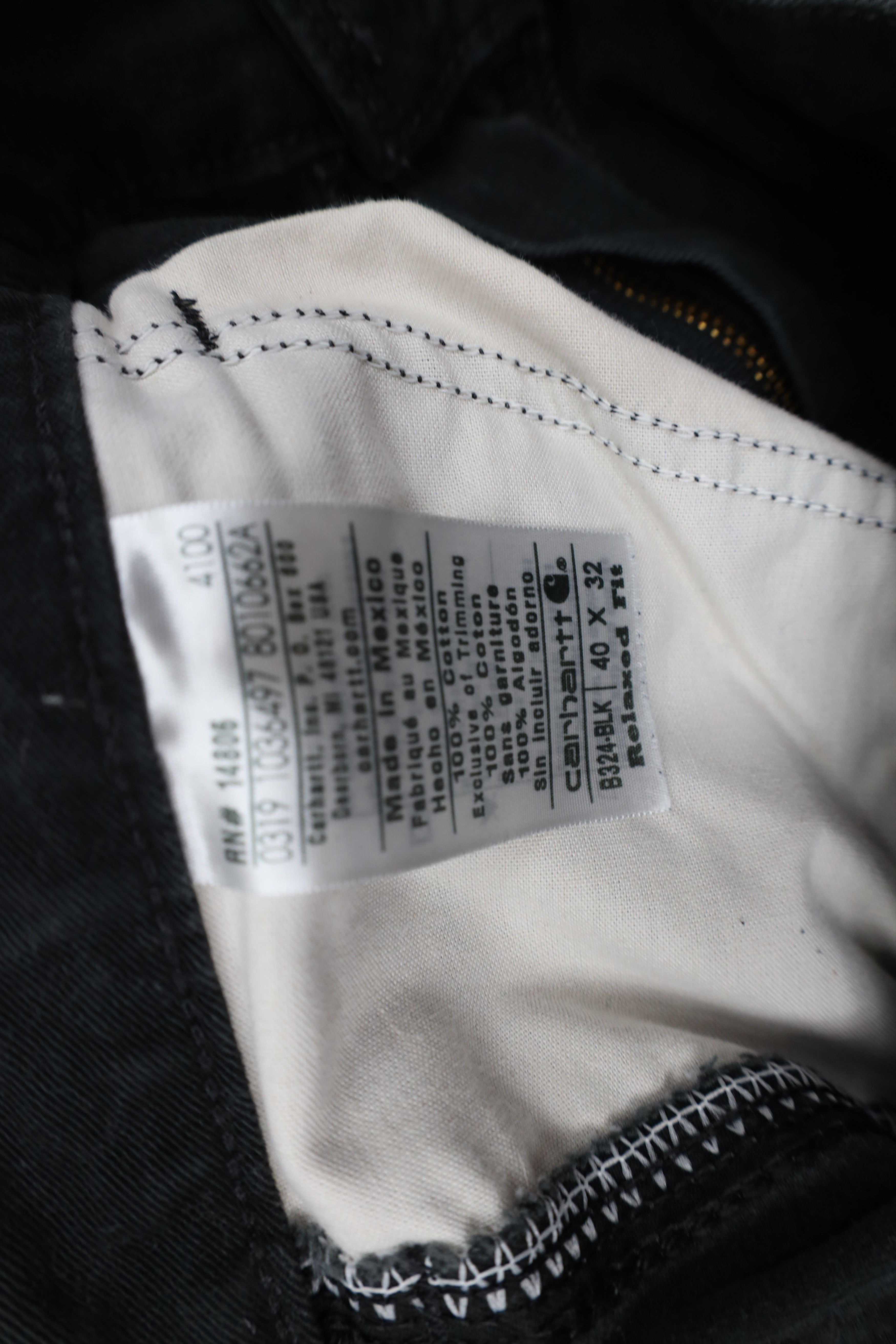 Carhartt Vintage Y2K Carhartt Wide Leg Dungaree Pants Black Cotton Size US 40 / EU 56 - 10 Thumbnail