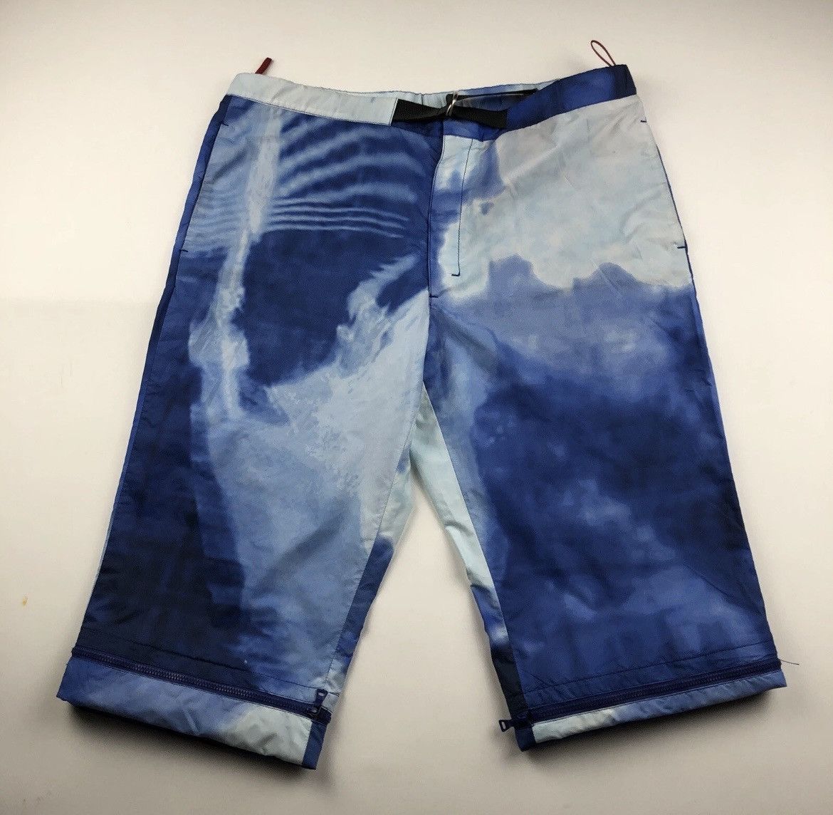 Prada SS 2000 Prada Blue Tie Dye Tech Pants 2 in 1 Shorts Size 50 Size US 36 / EU 52 - 11 Thumbnail