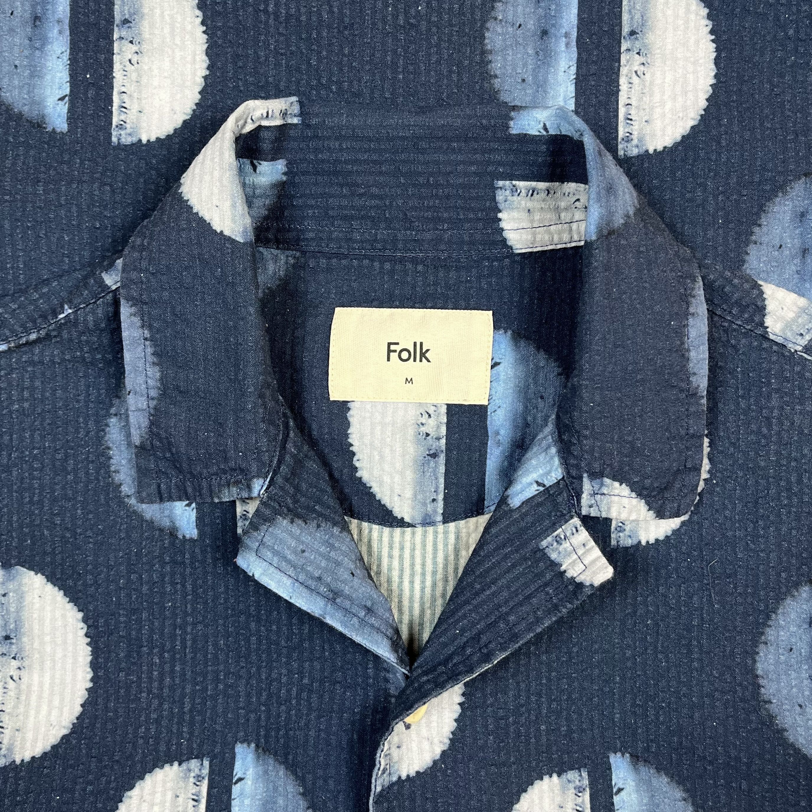 Folk Folk Geometric Pattern Button Up Short Sleeve Shirt Size US M / EU 48-50 / 2 - 16 Thumbnail