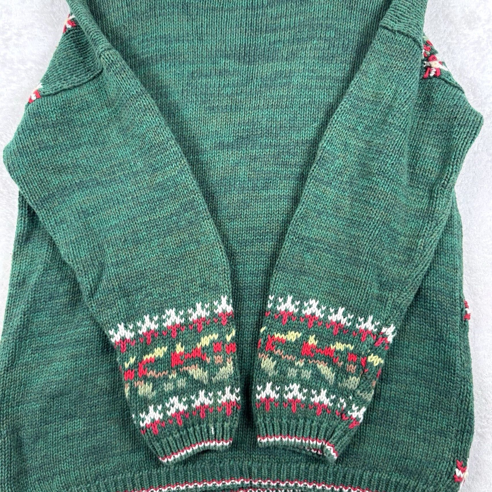 Vintage VINTAGE Tiara International Ugly Christmas Sweater Tree XL Green Embroidered Size XL / US 12-14 / IT 48-50 - 4 Thumbnail