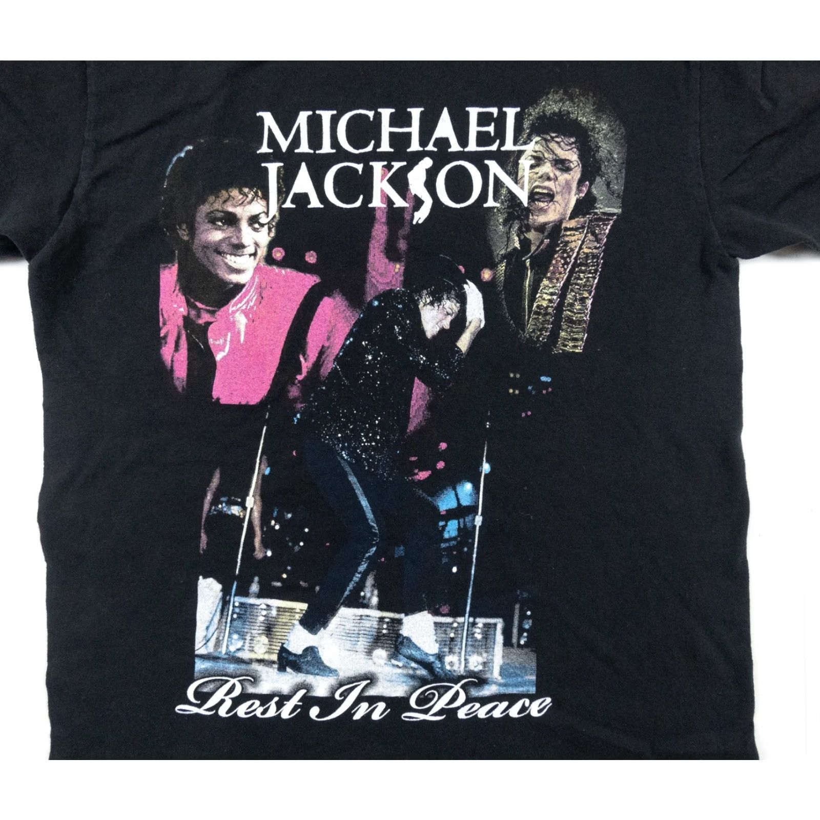 Vintage VINTAGE Michael Jackson Shirt Unisex Adults Small Black T-Shirt Music Printed RIP 90s Mens Size US S / EU 44-46 / 1 - 2 Thumbnail