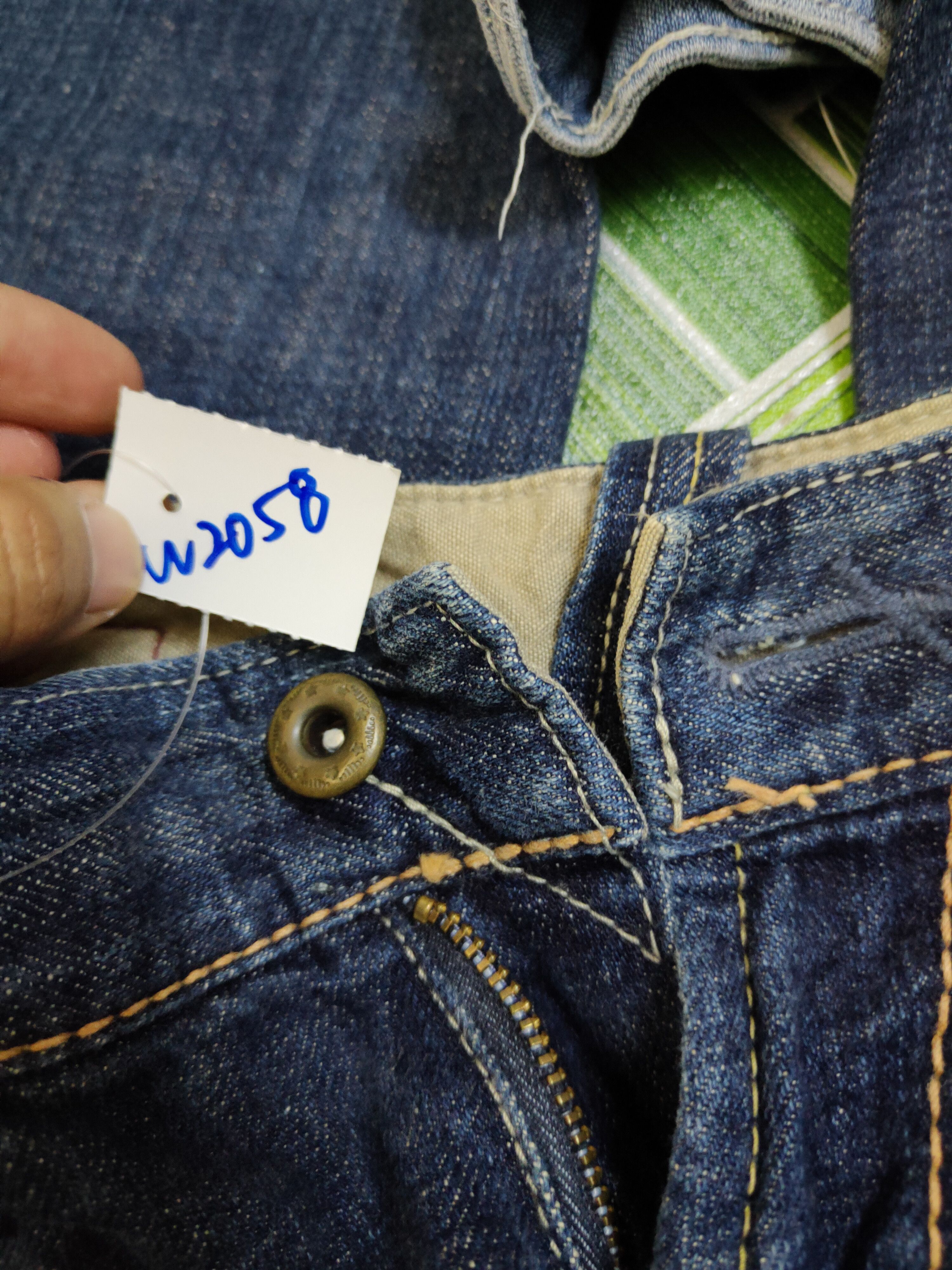 Japanese Brand Et Boite Dark Blue Distressed Ripped denim Jeans #W2058 Size 28" / US 6 / IT 42 - 17 Thumbnail