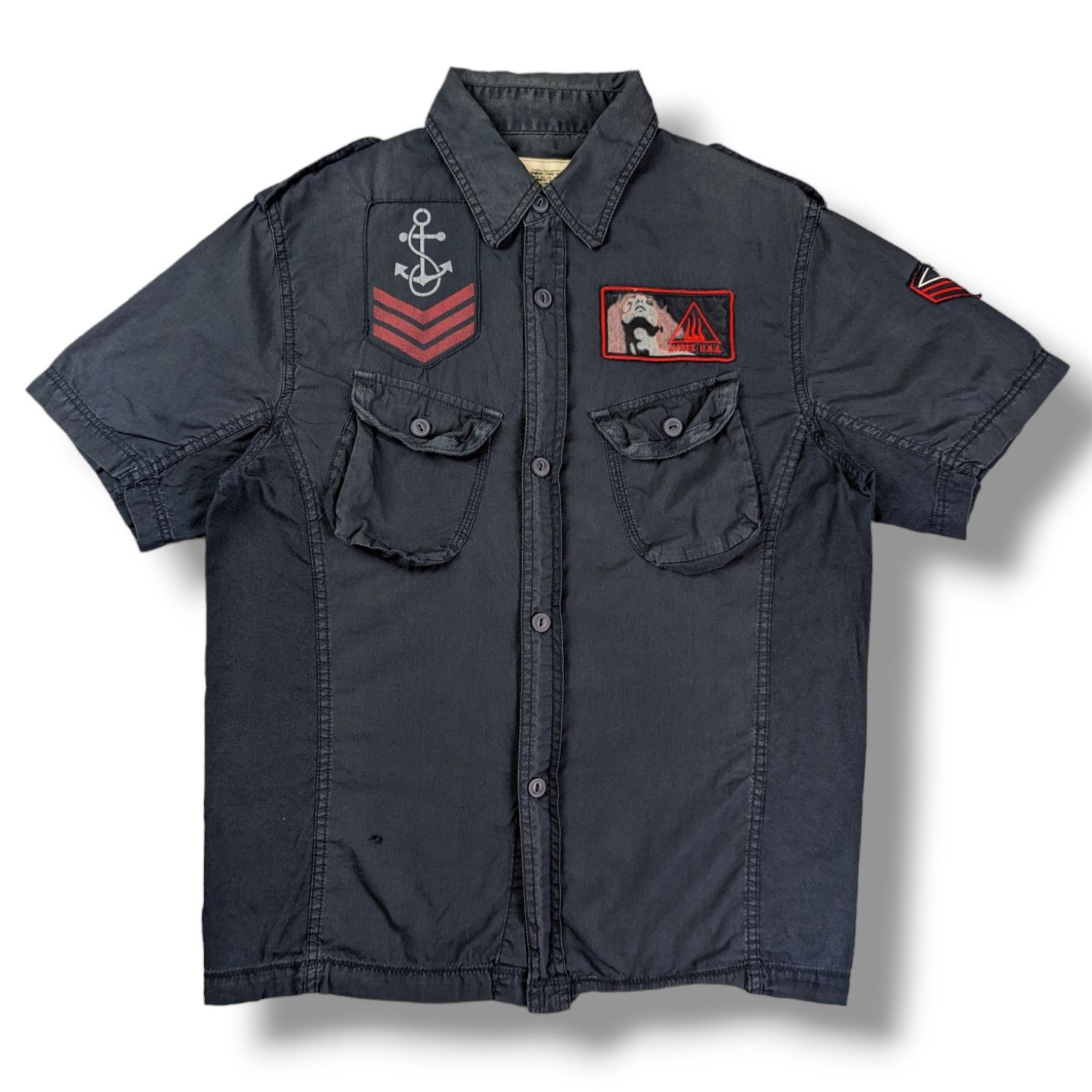 Avirex Avirex Military Black Button Up Shirt Size US M / EU 48-50 / 2 - 1 Thumbnail
