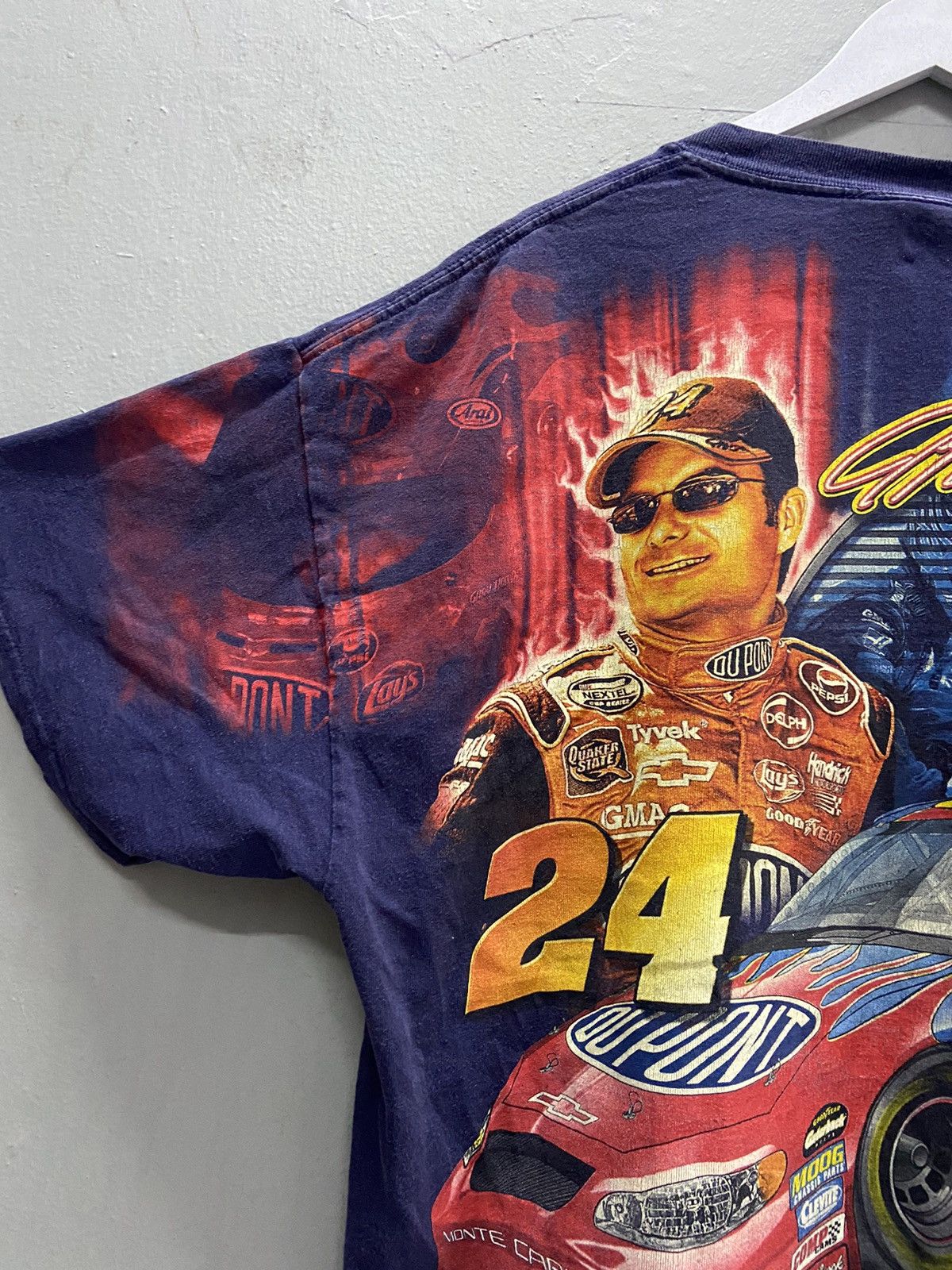 NASCAR VINTAGE JEFF GORDON 24 NASCAR Y2K OVER PRINT TEE SHIRT Size US XL / EU 56 / 4 - 7 Thumbnail