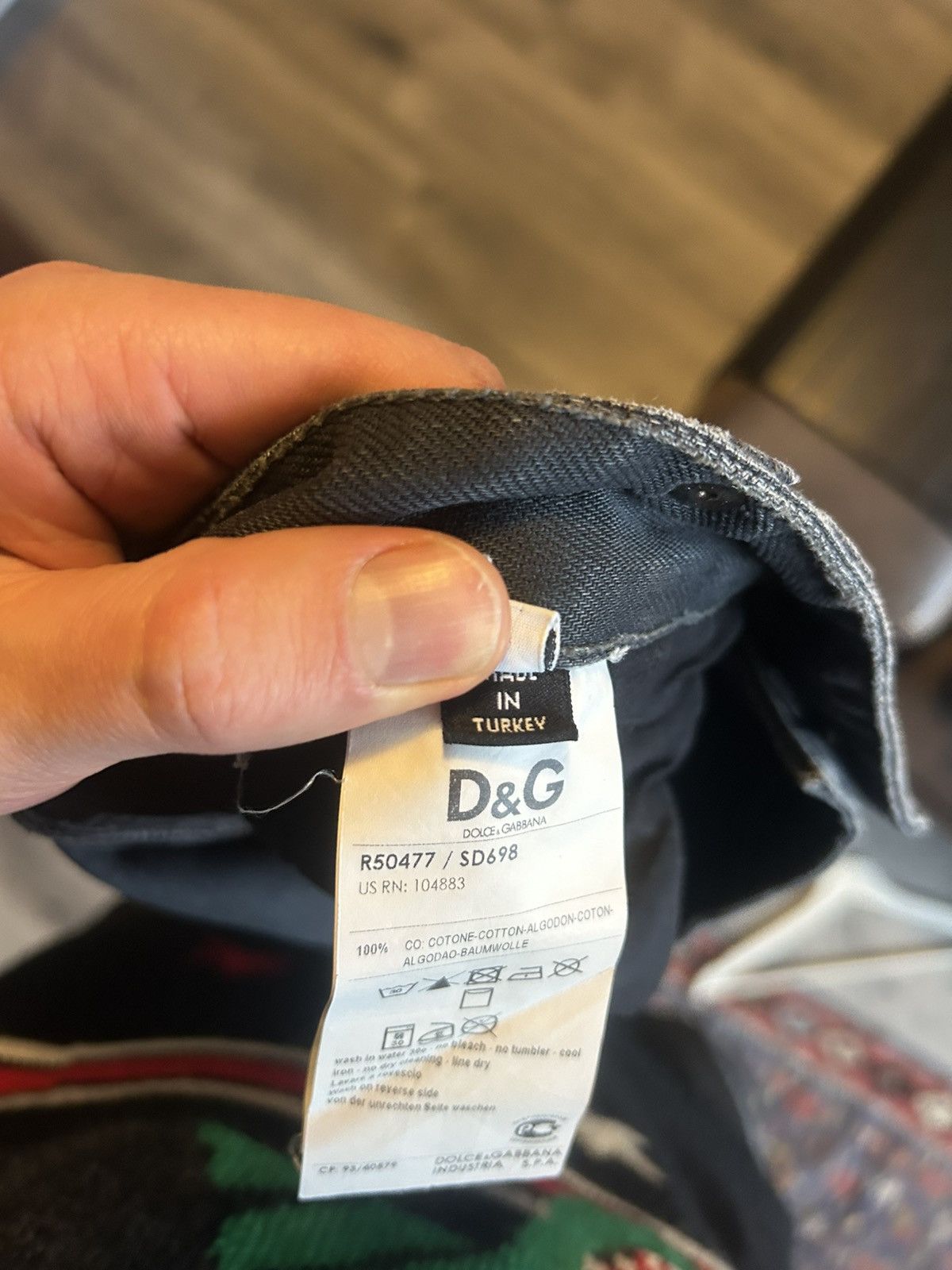 Dolce & Gabbana D&G Straight Fit Faded Denim Jeans Size US 33 - 12 Thumbnail