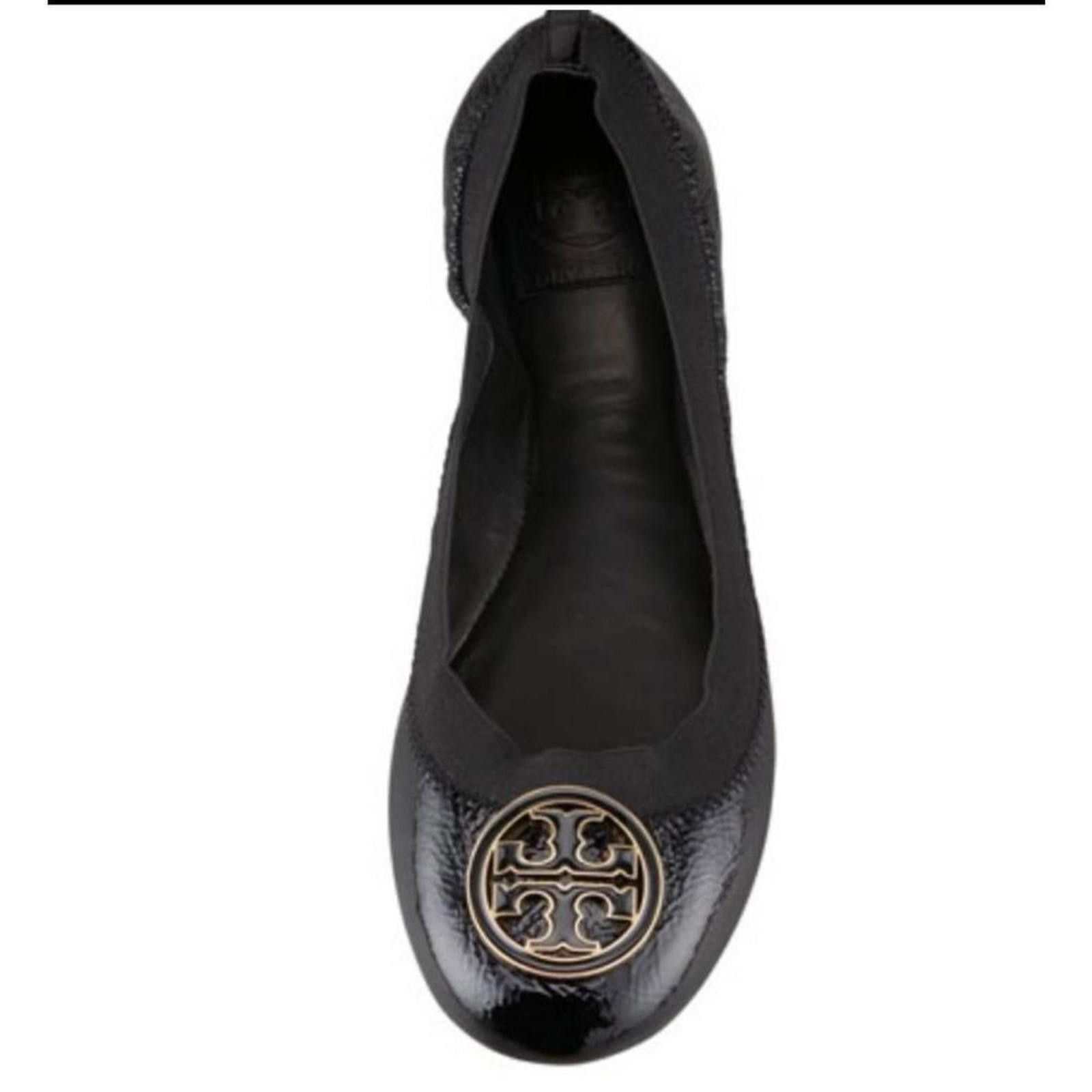 Other Tory Burch Black Flats with Gold Logo Size US 6.5 / IT 36.5 - 2 Thumbnail