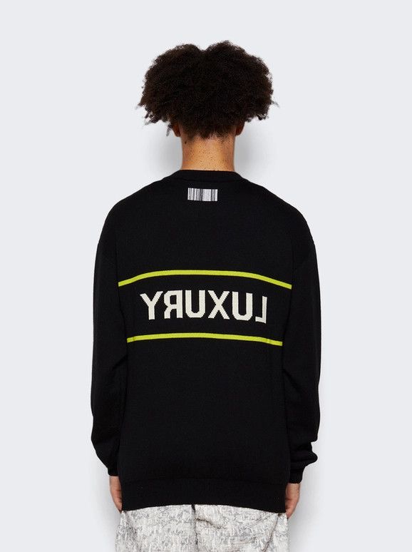 VTMNTS o1mle0326 Luxury Knitted Sweater in Black Size US M / EU 48-50 / 2 - 5 Thumbnail
