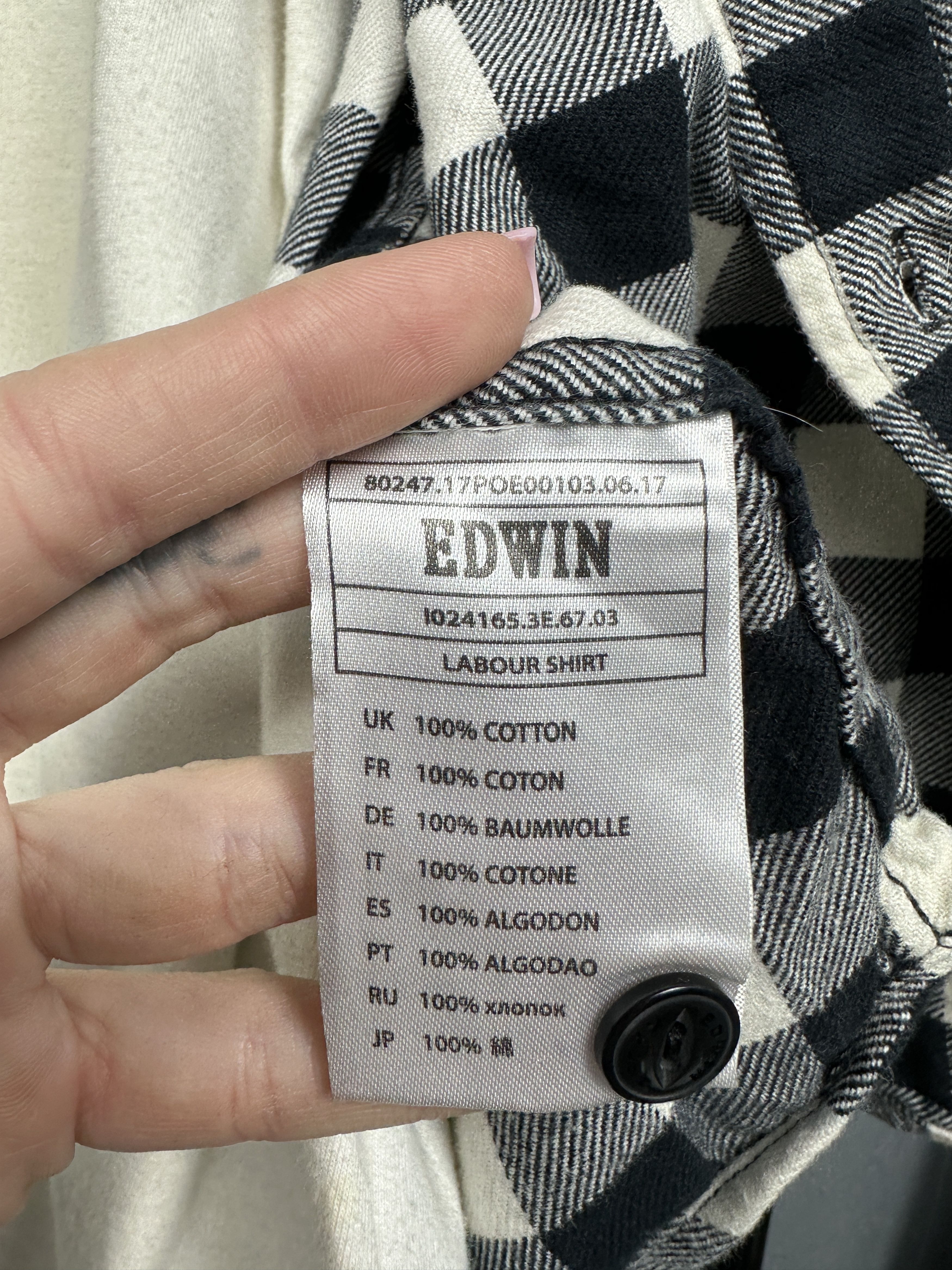 Edwin × Flannel Edwin Mens Flannel Labour Plaid Shirt Size US L / EU 52-54 / 3 - 5 Thumbnail