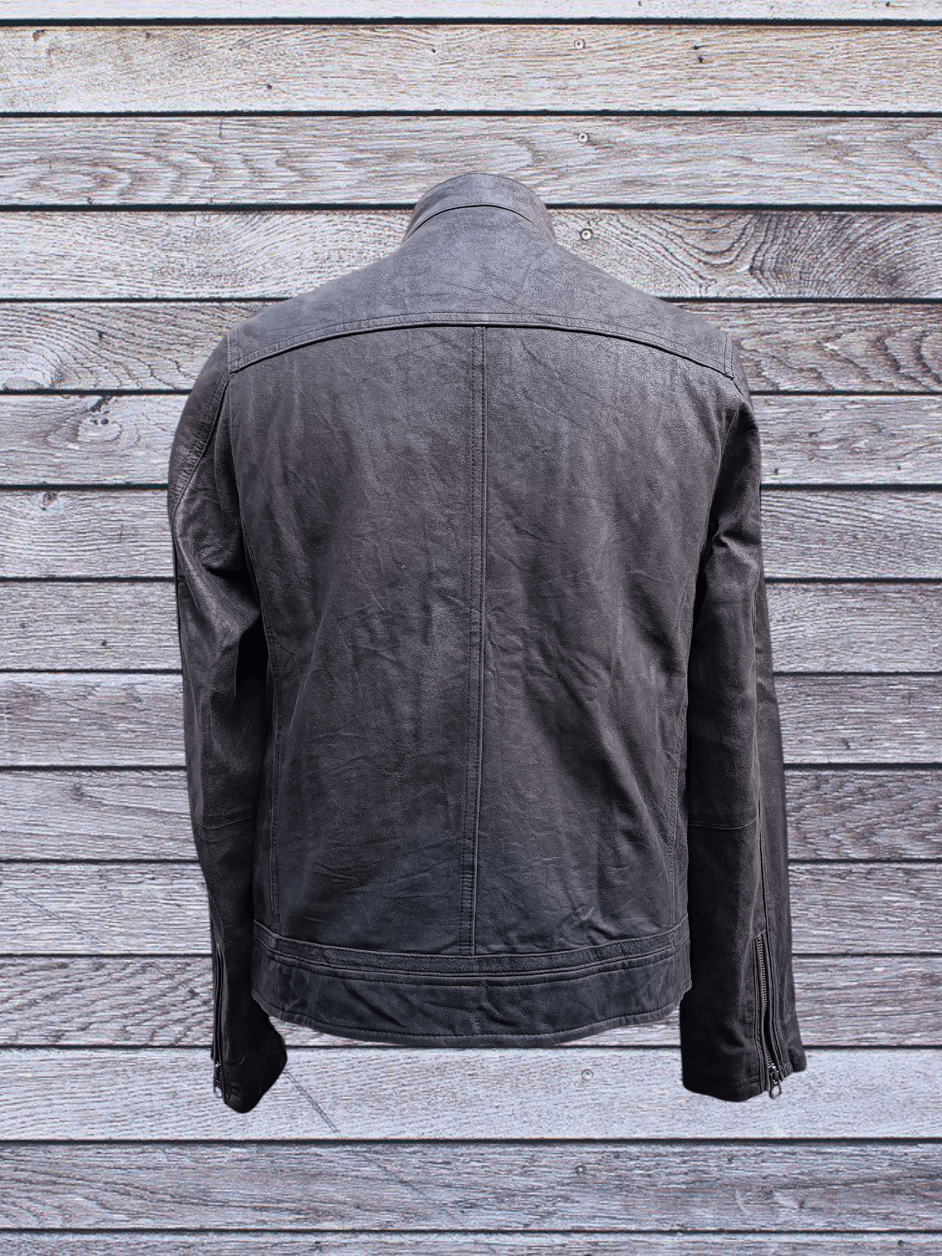 Japanese Brand Vintage Black Distressed Leather Jacket Goatskin Style Biker Size US L / EU 52-54 / 3 - 3 Thumbnail