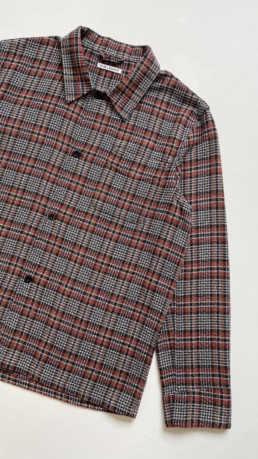 Our Legacy Crepe Tweed Check Flannel Box Shirt Size US M / EU 48-50 / 2 - 5 Thumbnail
