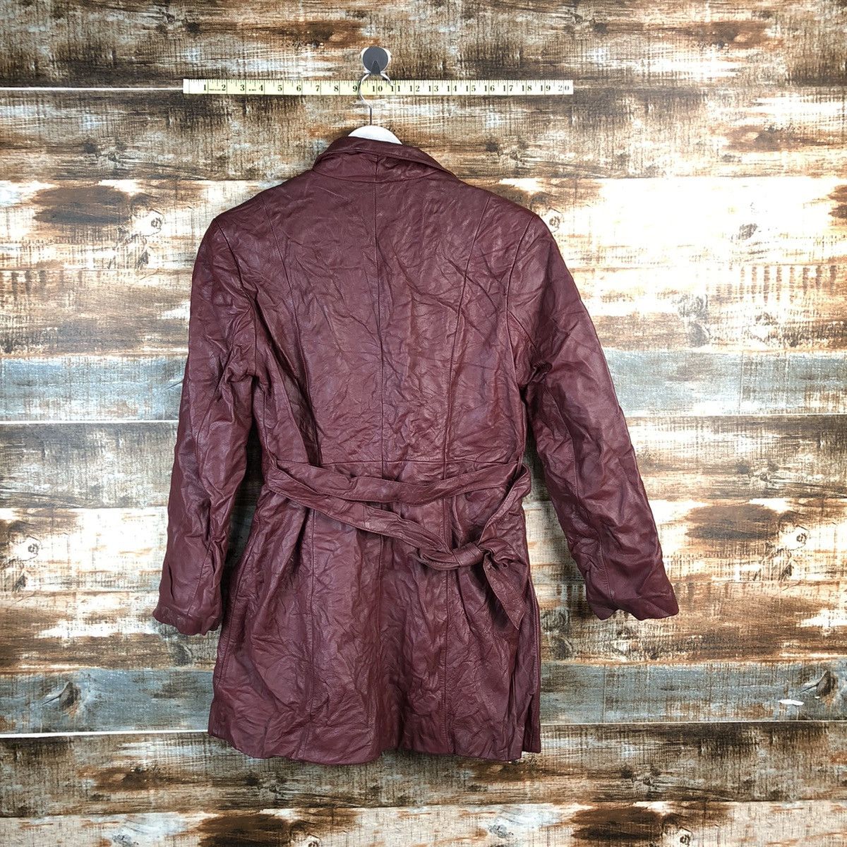 Vintage Alfredo Versace Maroon Leather Jacket #A2468 Size S / US 4 / IT 40 - 13 Thumbnail