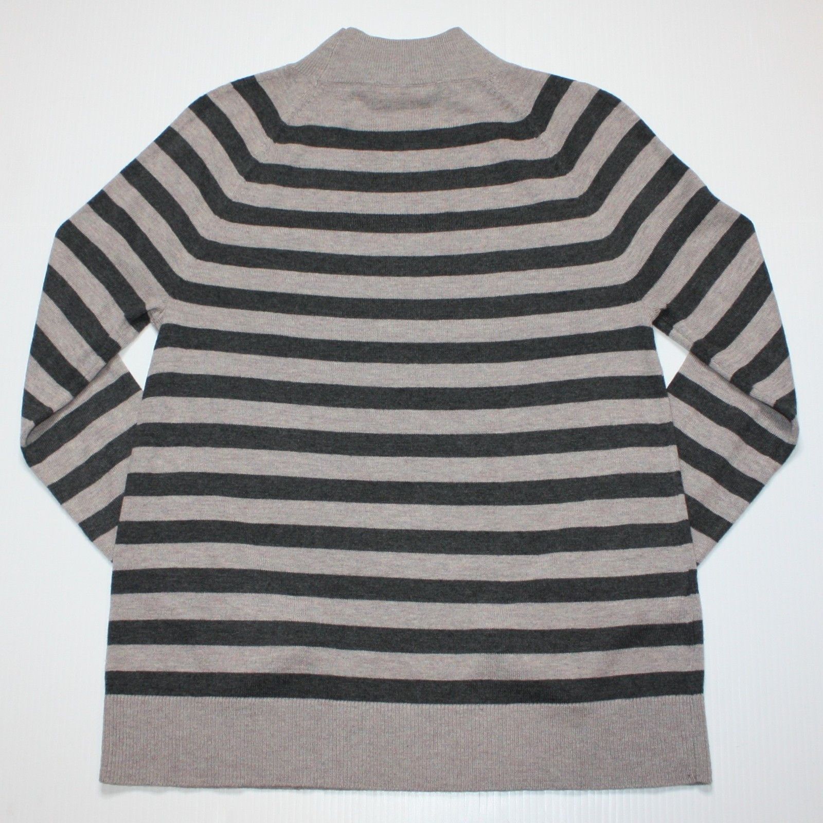 Loft Striped Ruffle Cuff Mock Neck Sweater in size Small MSRP $55 Size S / US 4 / IT 40 - 5 Thumbnail