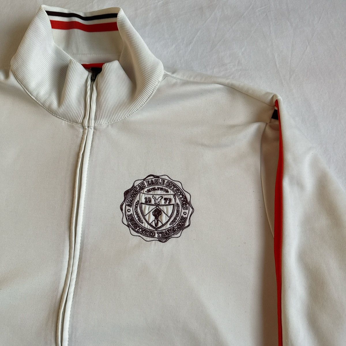 American Eagle Outfitters Vintage American Eagle Quarter Zip Jacket White XXL Size US XXL / EU 58 / 5 - 4 Thumbnail