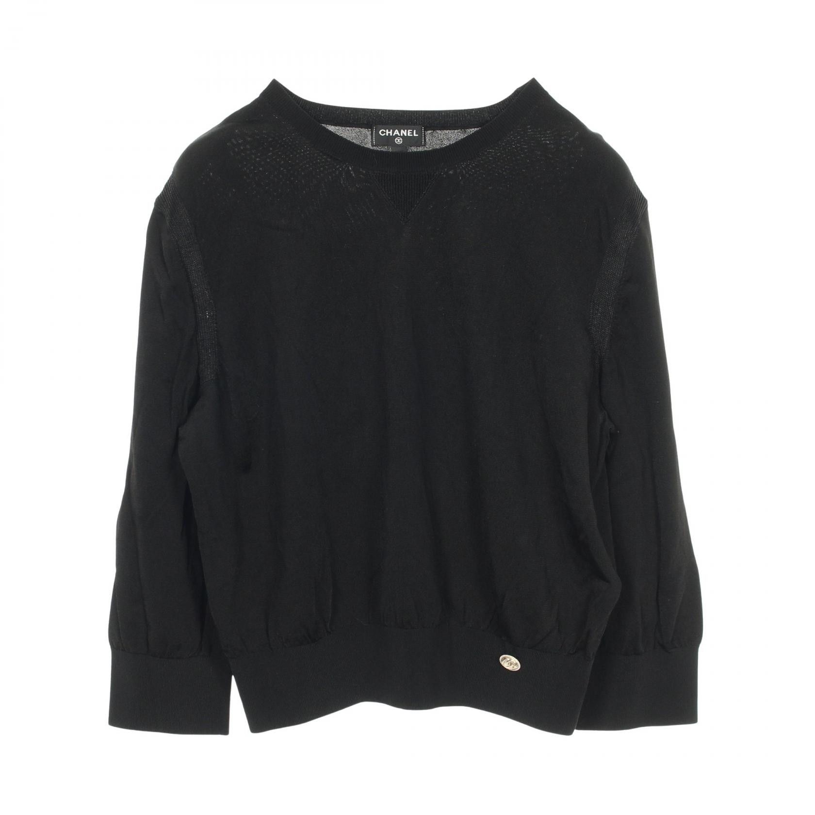 Chanel Chanel Chanel Coco Mark Button Rayon Knit Top Textile Tops P64759K60717 DUTY FREE for USA Size ONE SIZE - 1 Thumbnail