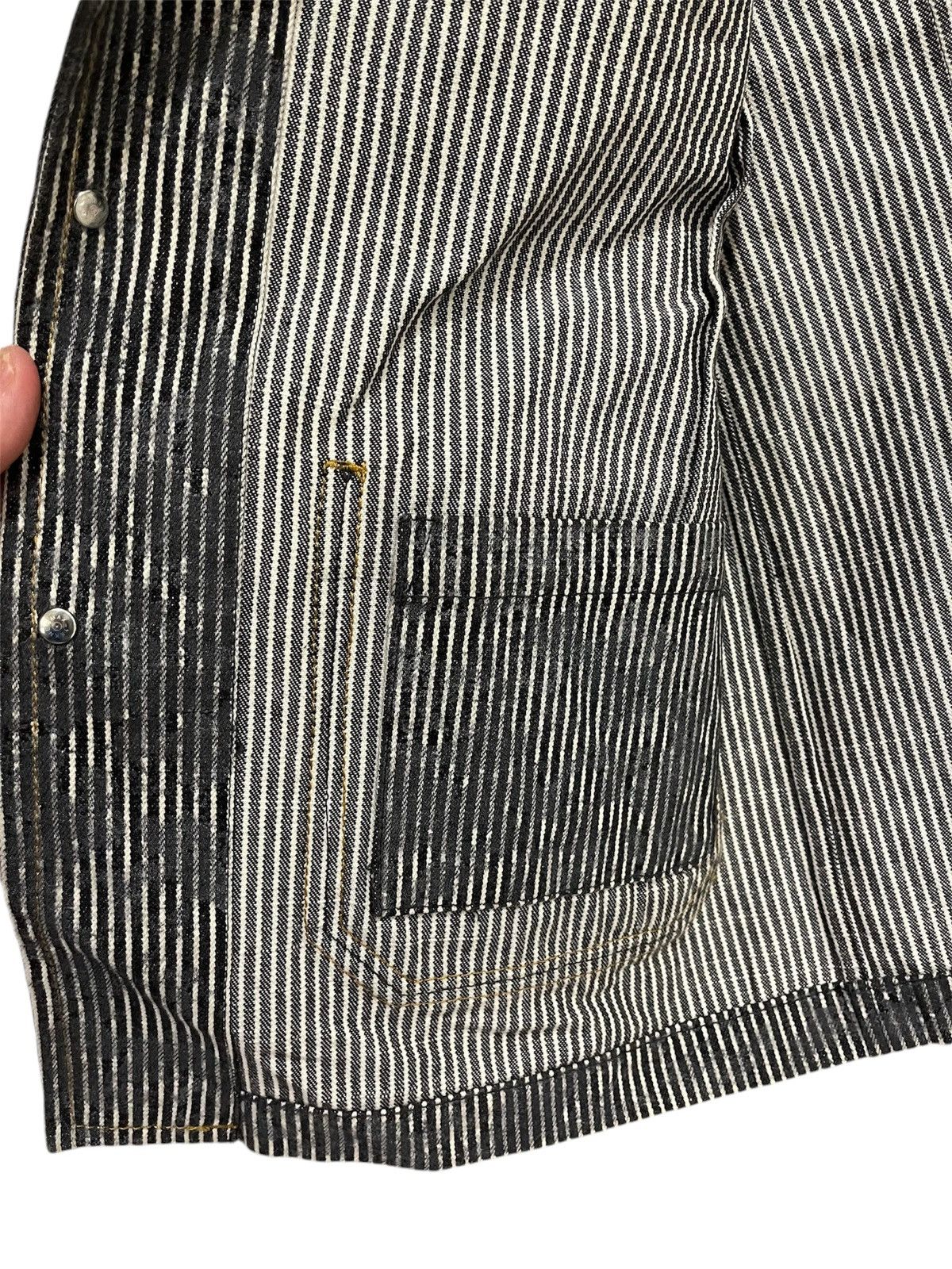 Japanese Brand Nationality + Name Grosbec Hickory Stripe Chore Coat Jacket Size US L / EU 52-54 / 3 - 9 Thumbnail