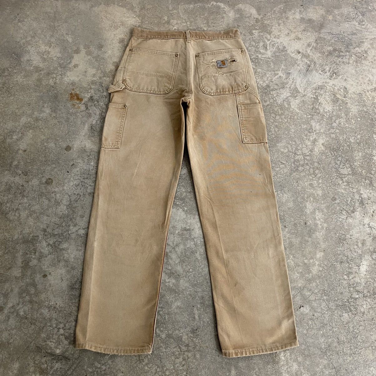 Carhartt Vintage Carhartt Double Knee Faded Tan Carpenter Pants Size US 29 - 13 Thumbnail