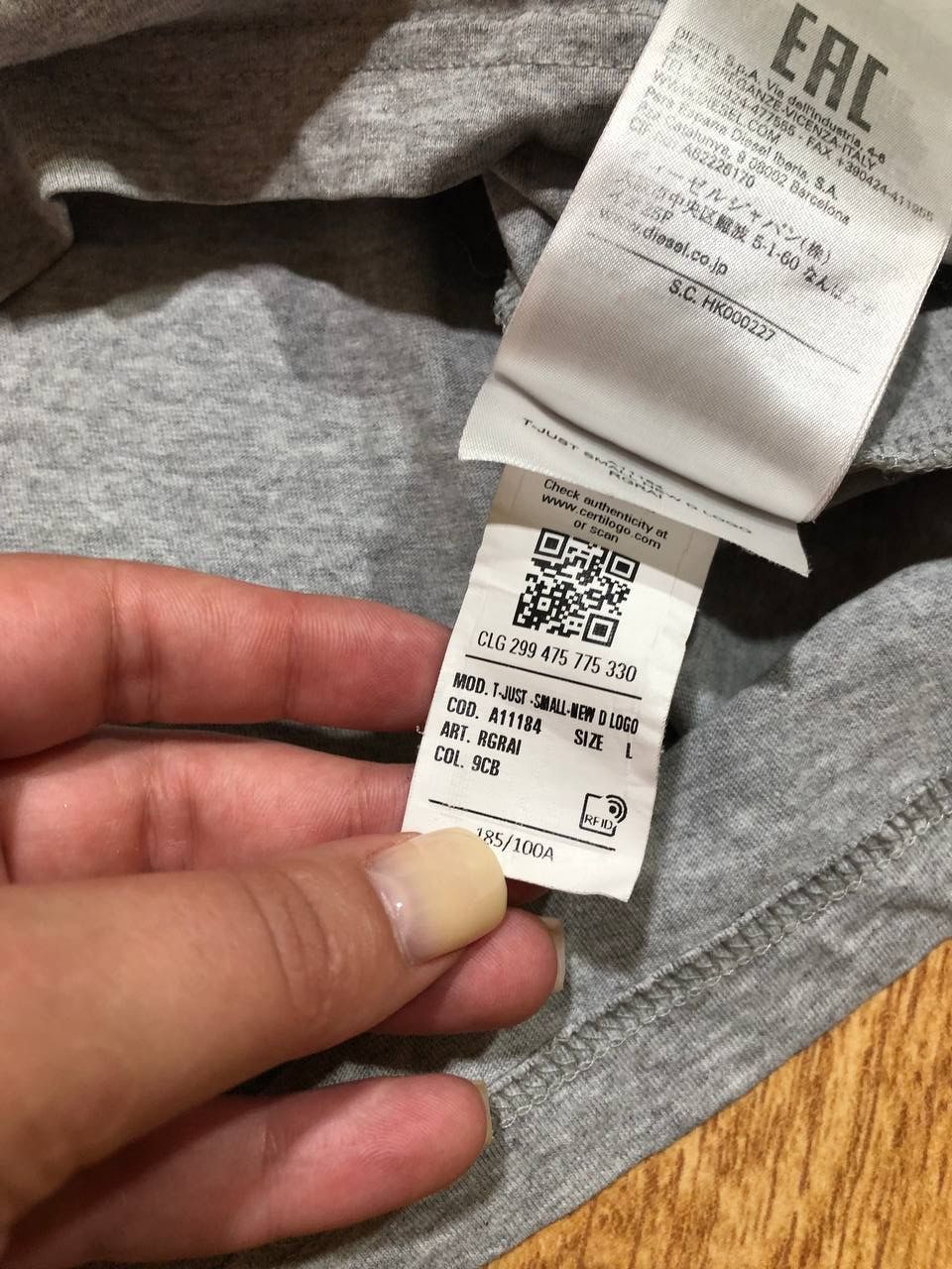Diesel Gray T-shirt Mini Logo Diesel Vintage Streetwear Size US L / EU 52-54 / 3 - 5 Thumbnail