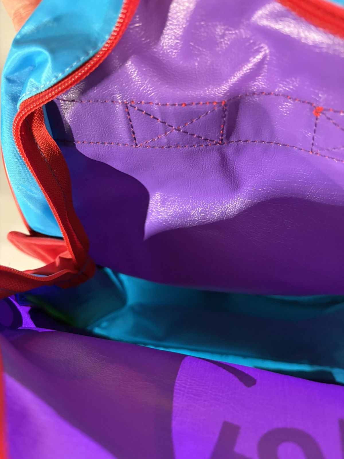 Vintage Vintage 90s Mr. Men Mr. Funny Kidz Biz Purple Green Backpack Size ONE SIZE - 19 Thumbnail