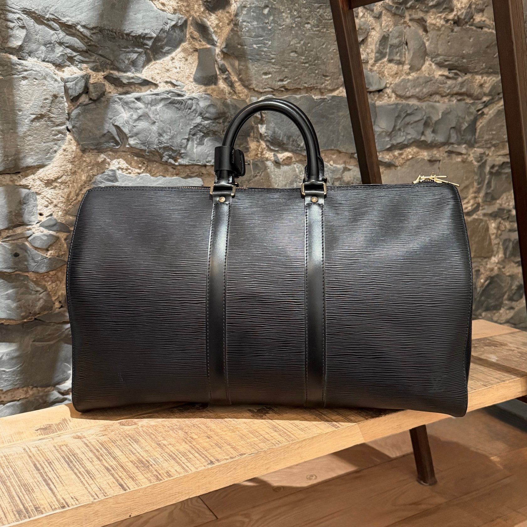 Louis Vuitton Louis Vuitton Vintage Black Epi Keepall 50 Duffle Bag Size ONE SIZE - 1 Thumbnail