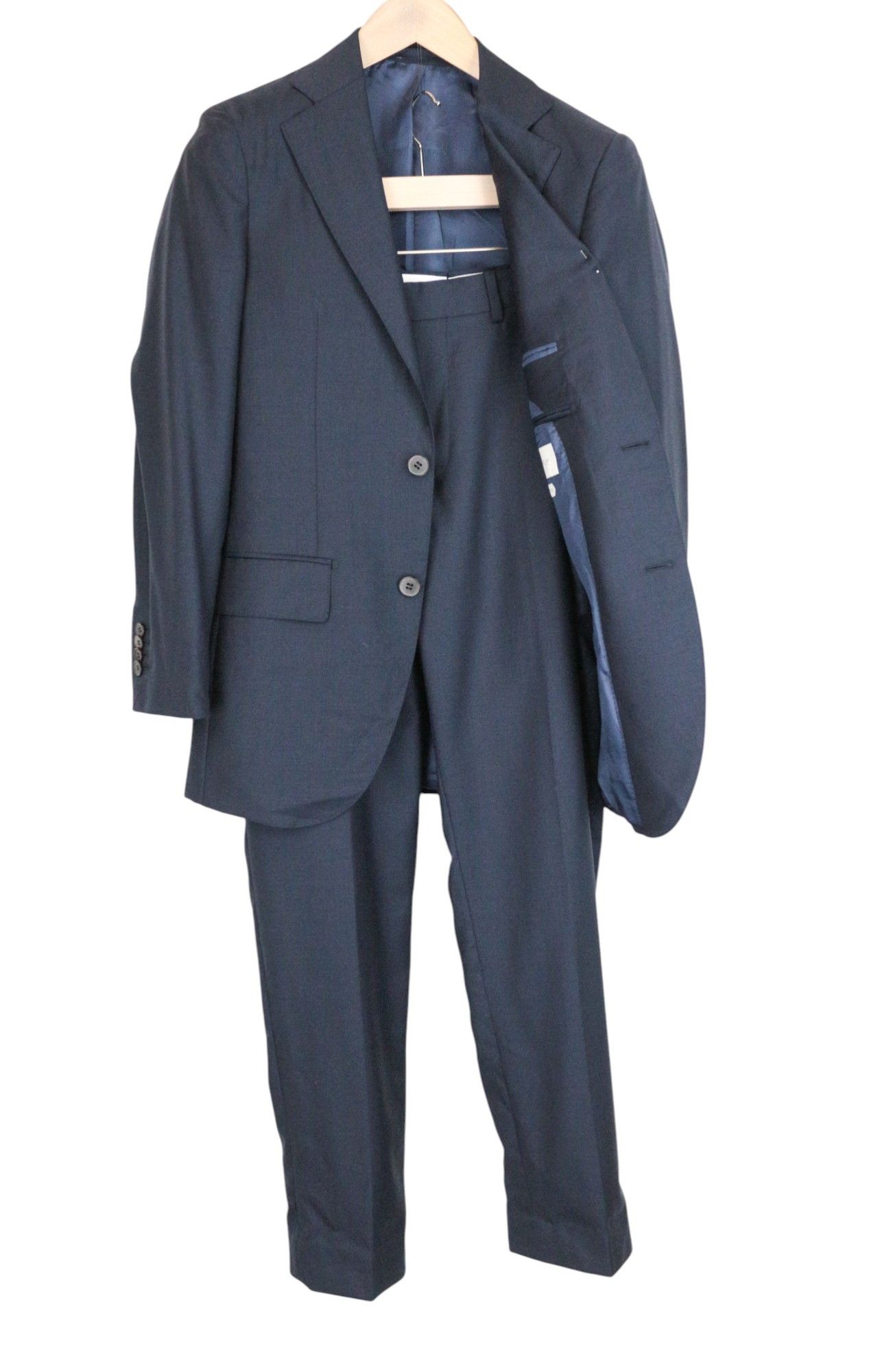 Suitsupply LAZIO UK32R Dark Blue Wool 2 Piece Suit 66691 Size 34S - 1 Thumbnail