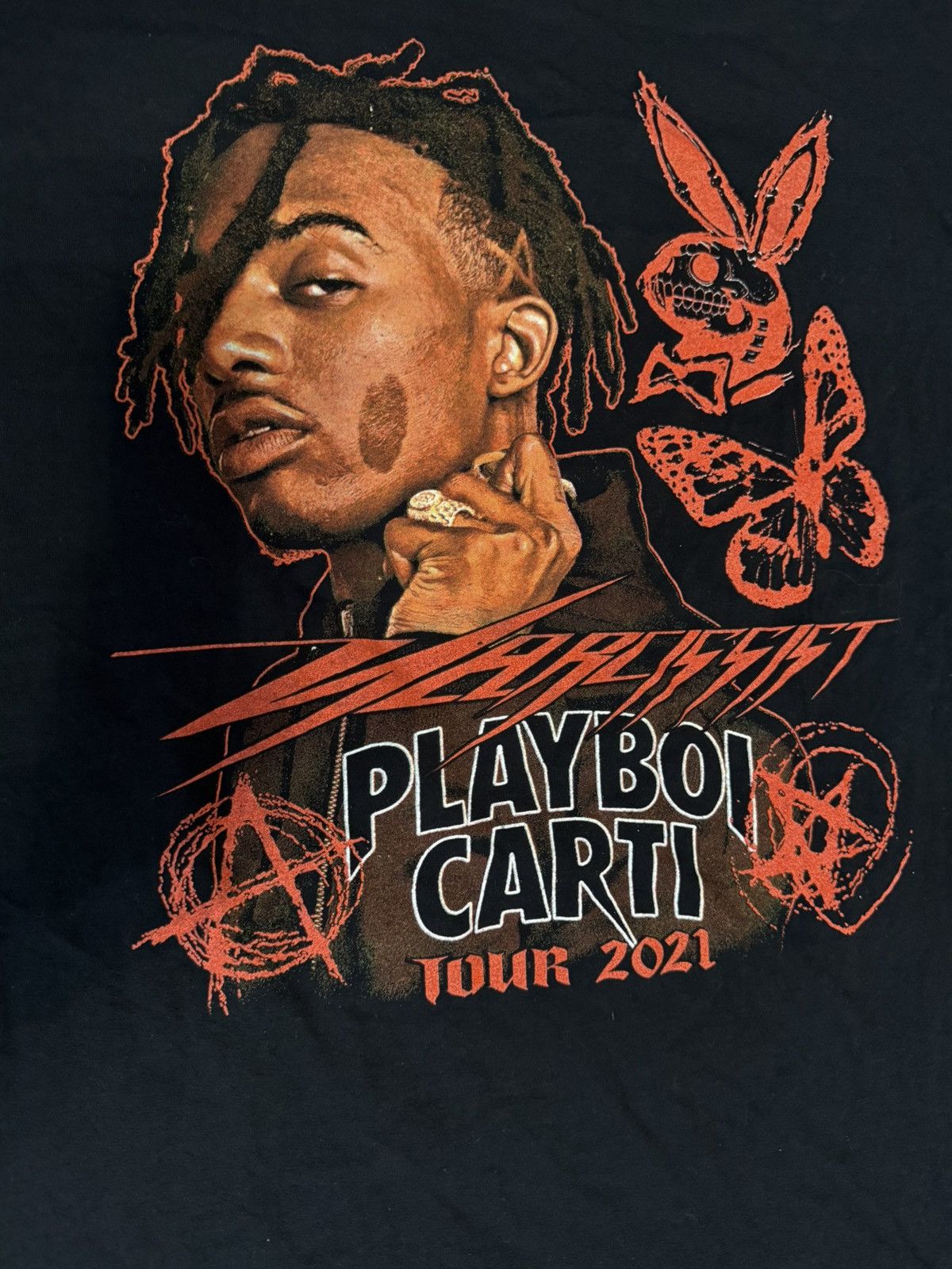 Playboi Carti Narcissist Tour Bootleg Tee Size XL Size US XL / EU 56 / 4 - 2 Thumbnail