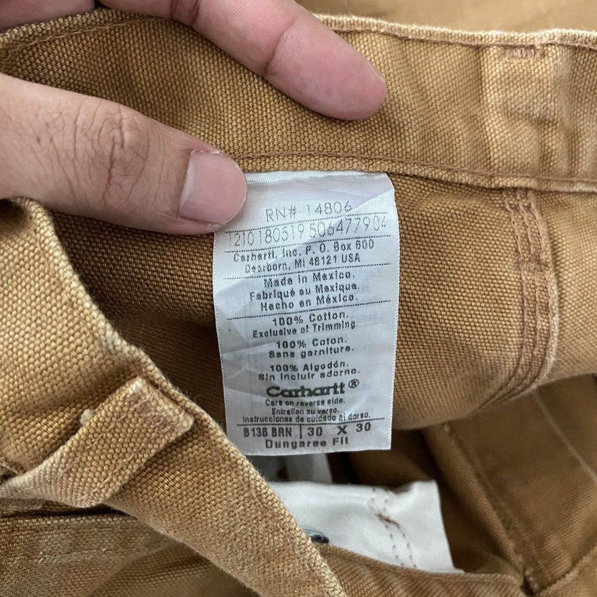 Carhartt Vintage Carhartt Double Knee Tan Dirty Carpenter Pants Size US 29 - 15 Thumbnail