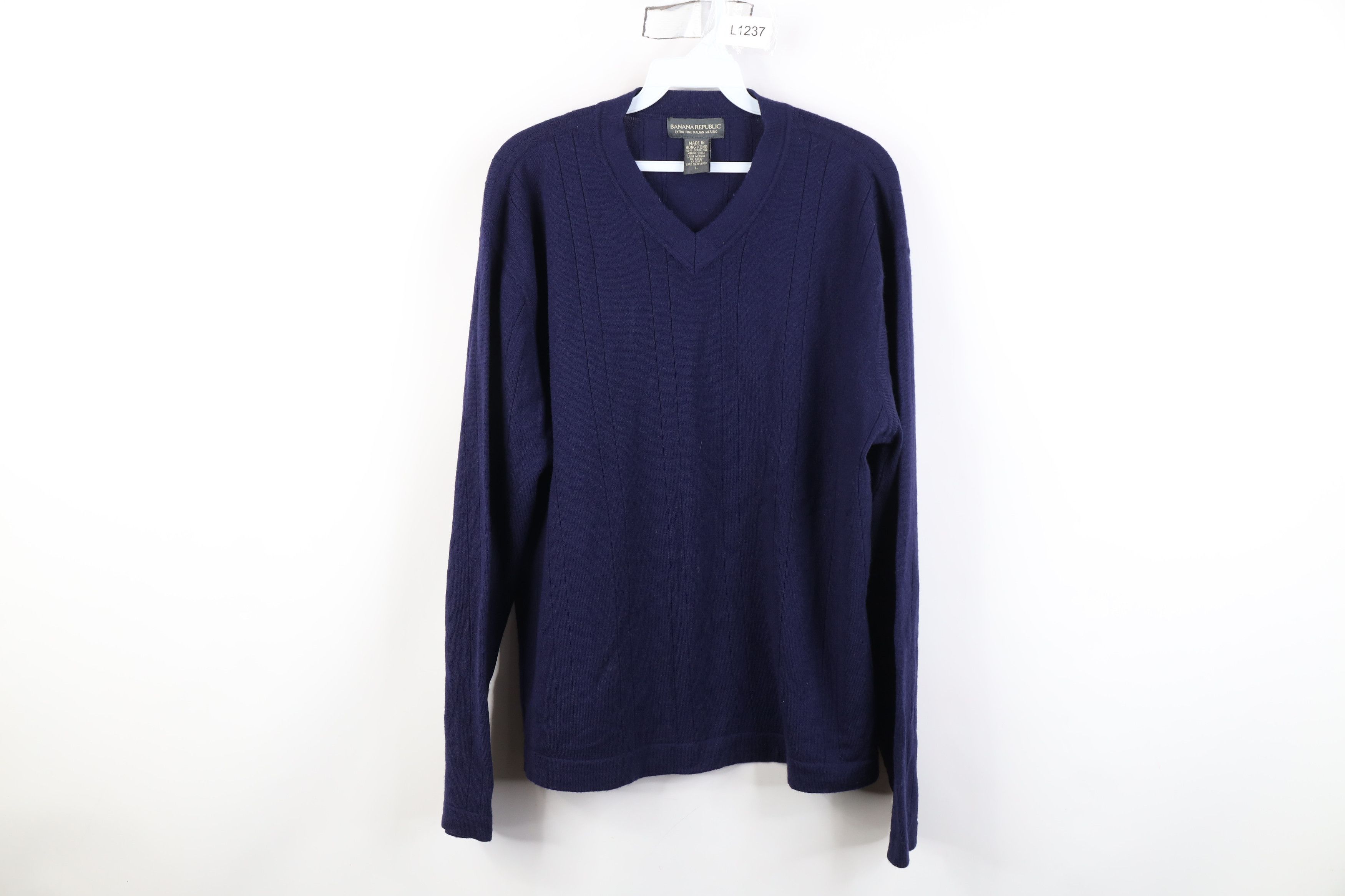 Banana Republic Vintage Y2K 2000 Banana Republic Merino Wool Ribbed Sweater Size US L / EU 52-54 / 3 - 1 Thumbnail
