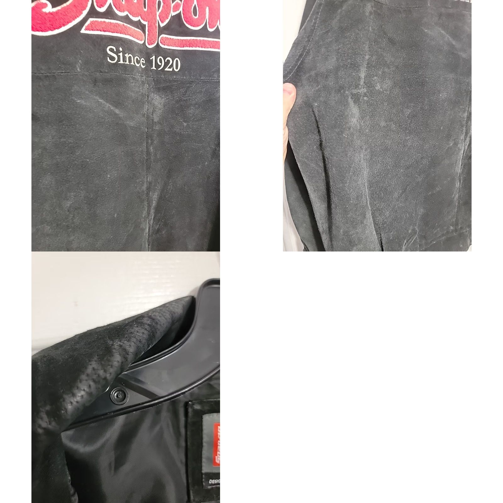 Vintage Snap-On Tools Black Suede Leather Jacket 2008 Tools Edition Mens XL Bomber Jacket Size US XL / EU 56 / 4 - 8 Thumbnail