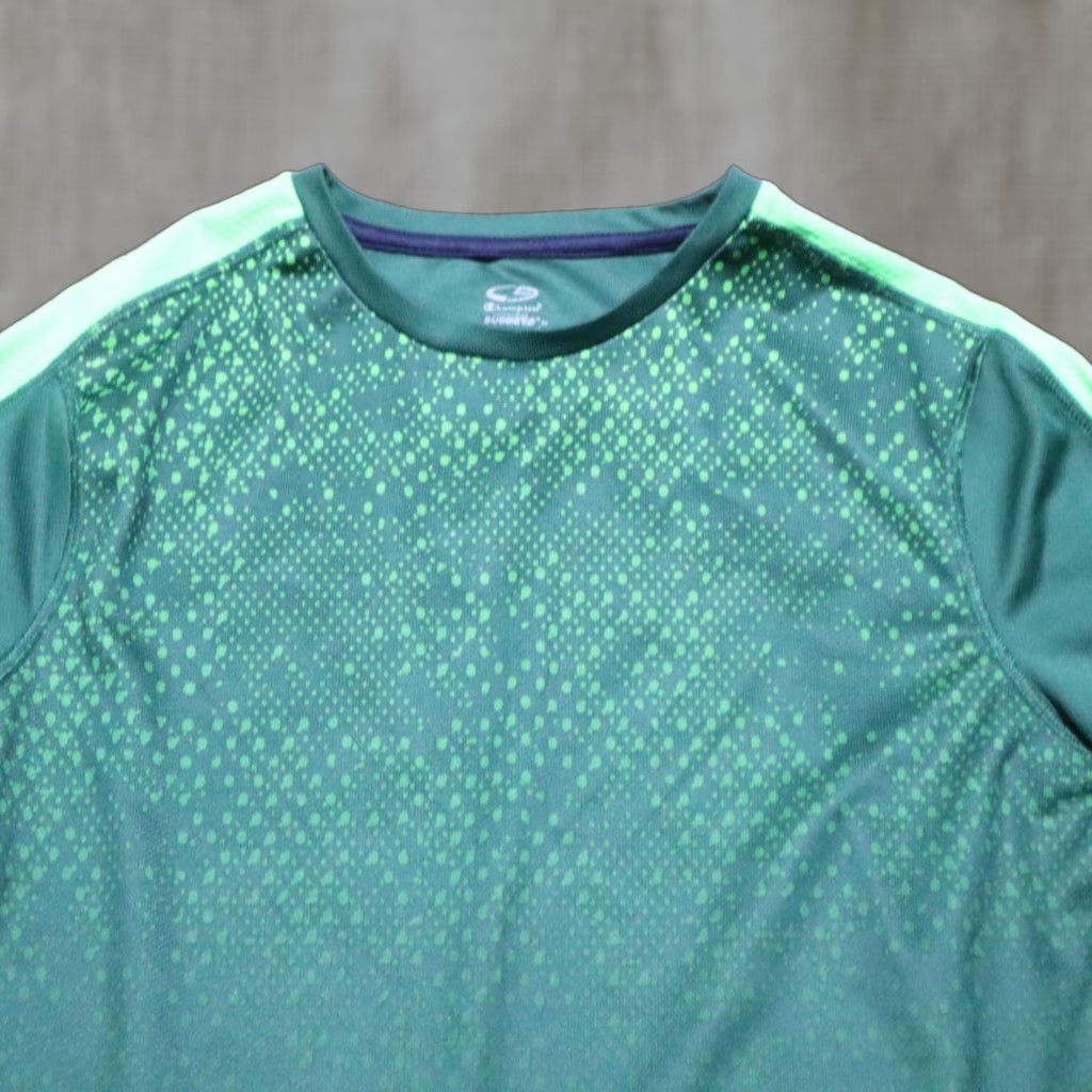 Champion Champion Shirt Men XL Green Running Short Sleeve Duo Dry Athletic Shirt Size US XL / EU 56 / 4 - 1 Thumbnail