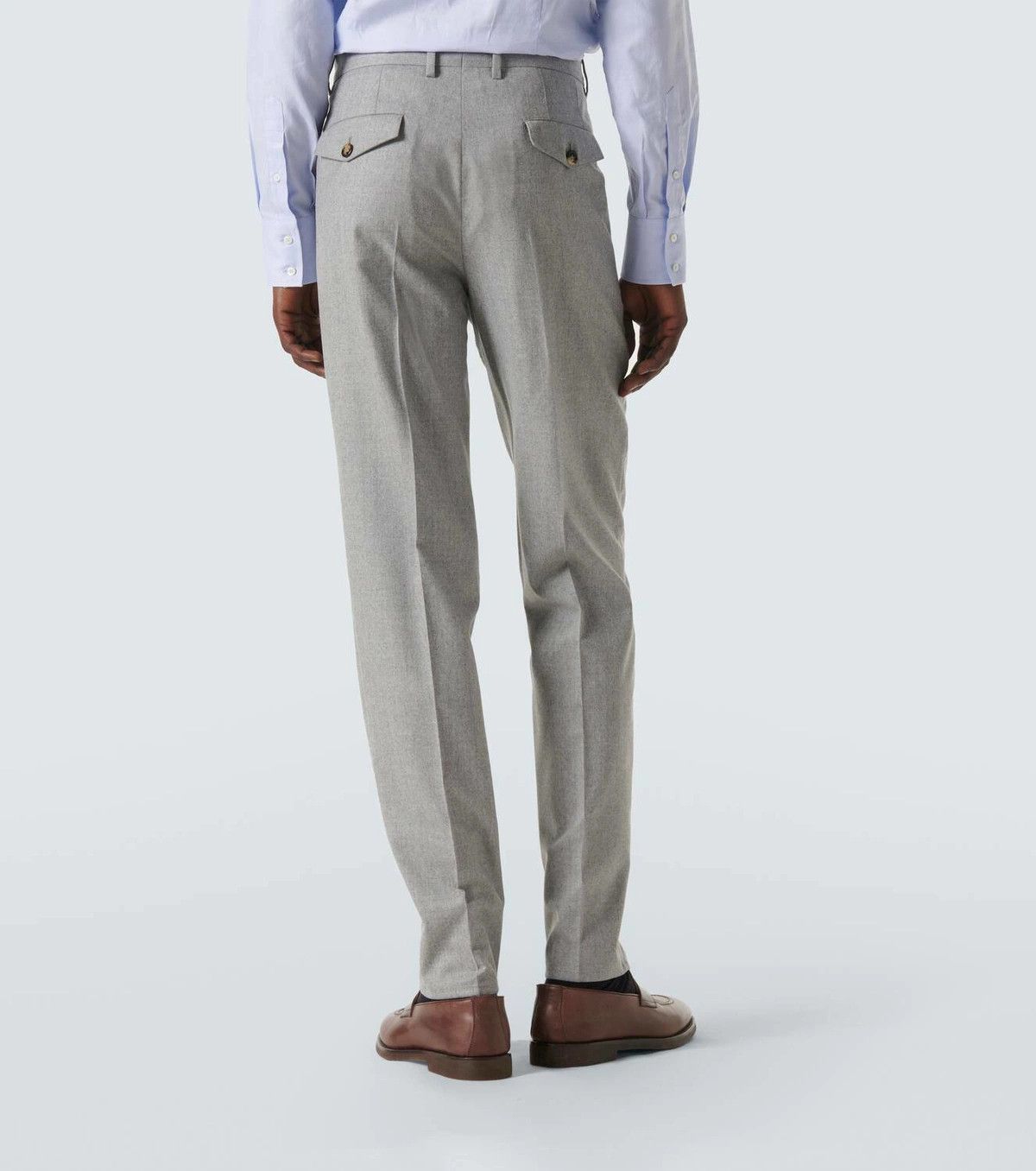 Brunello Cucinelli o1y0526 Casual Pant in Light Gray Size US 34 / EU 50 - 4 Thumbnail