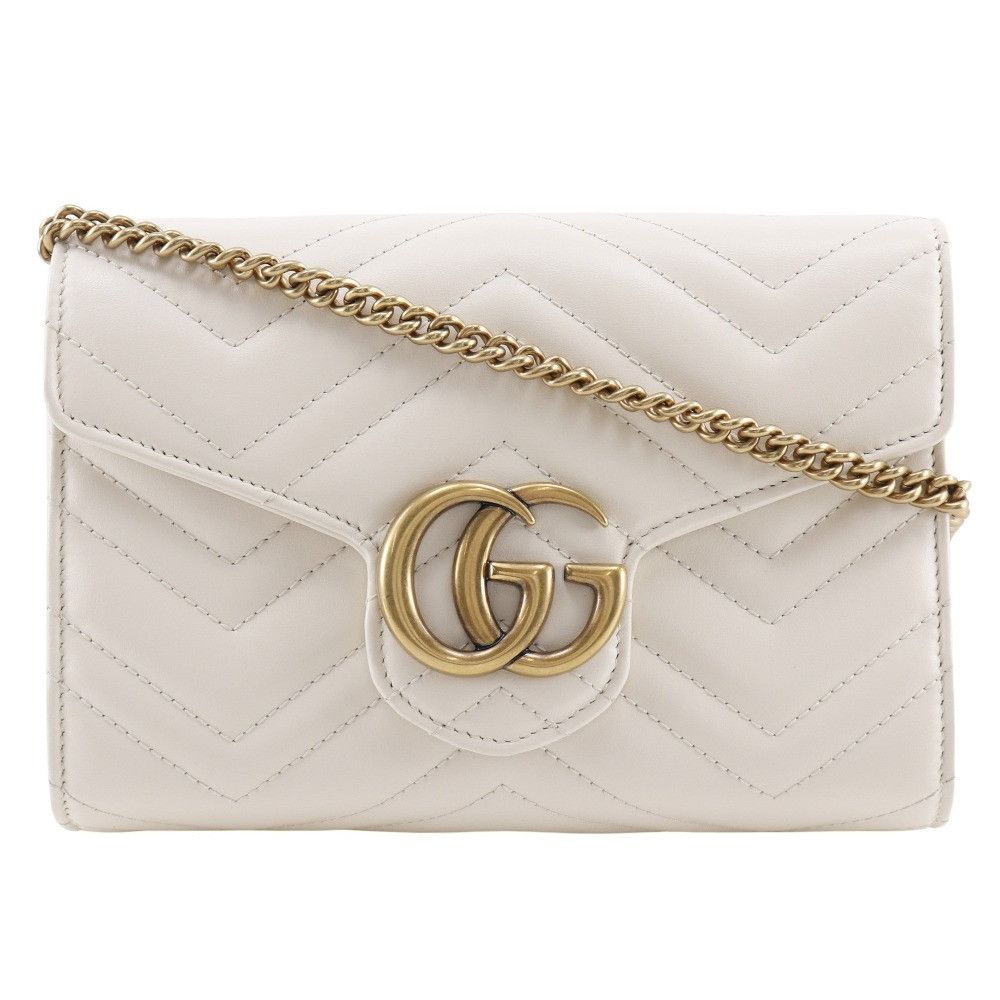 Gucci Gucci Gucci GG Marmont Calf 2way Chain Wallet Leather Long Wallet 474575 DUTY FREE for USA Size ONE SIZE - 1 Thumbnail