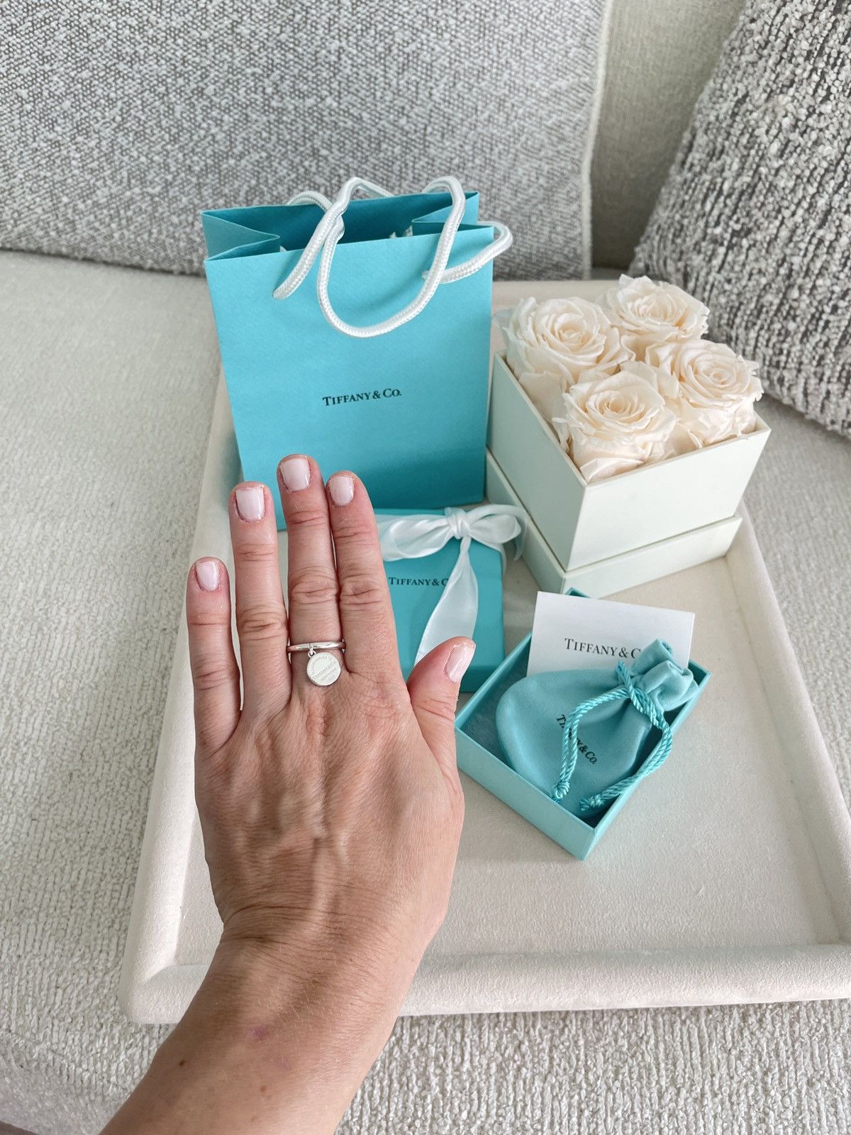 Tiffany & Co. Return To Tiffany Round Charm Ring Silver 5.75 NEW $650 Size ONE SIZE - 14 Thumbnail