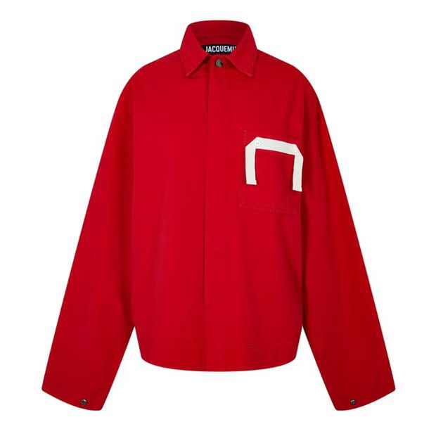 image of Jacquemus O1G2R1Mq0524 Pocket Jackets In Red, Men's (Size Medium)