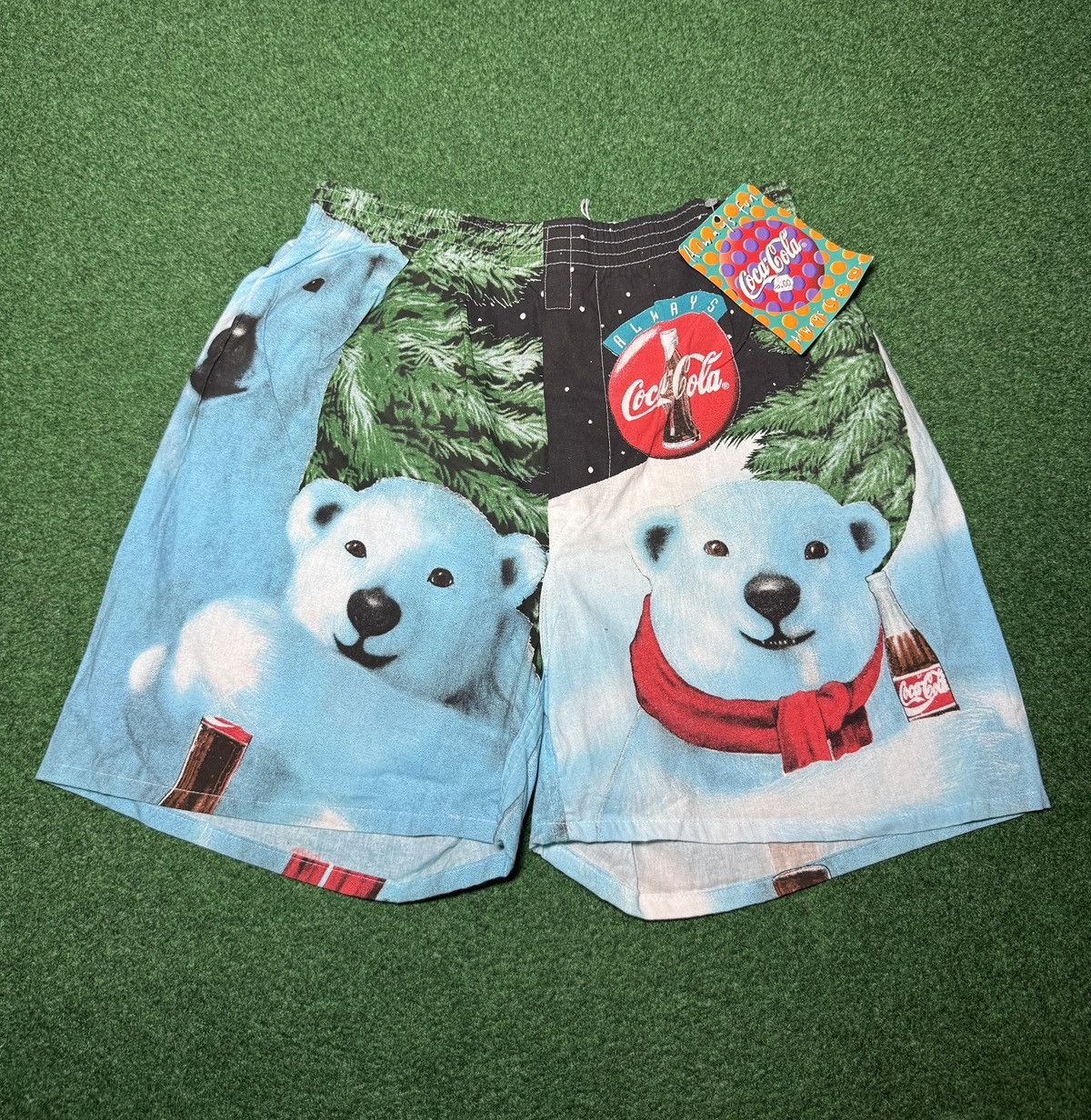 Coca Cola Vintage 90s Coca Cola Coke Polar Bears NWT Sm Boxer Shorts Size ONE SIZE - 1 Thumbnail