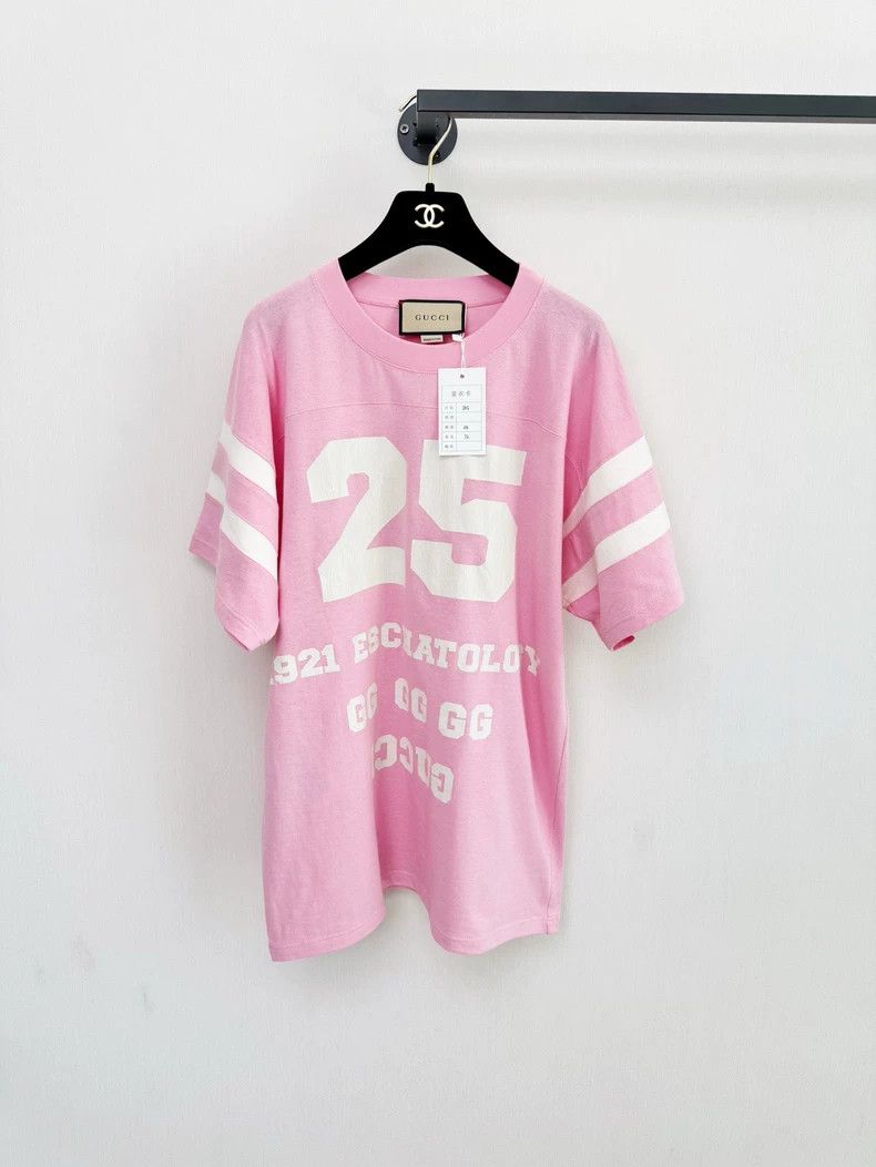 Gucci gucci pink short sleeve graphic t-shirt-dmc Size US XXS / EU 40 - 1 Thumbnail