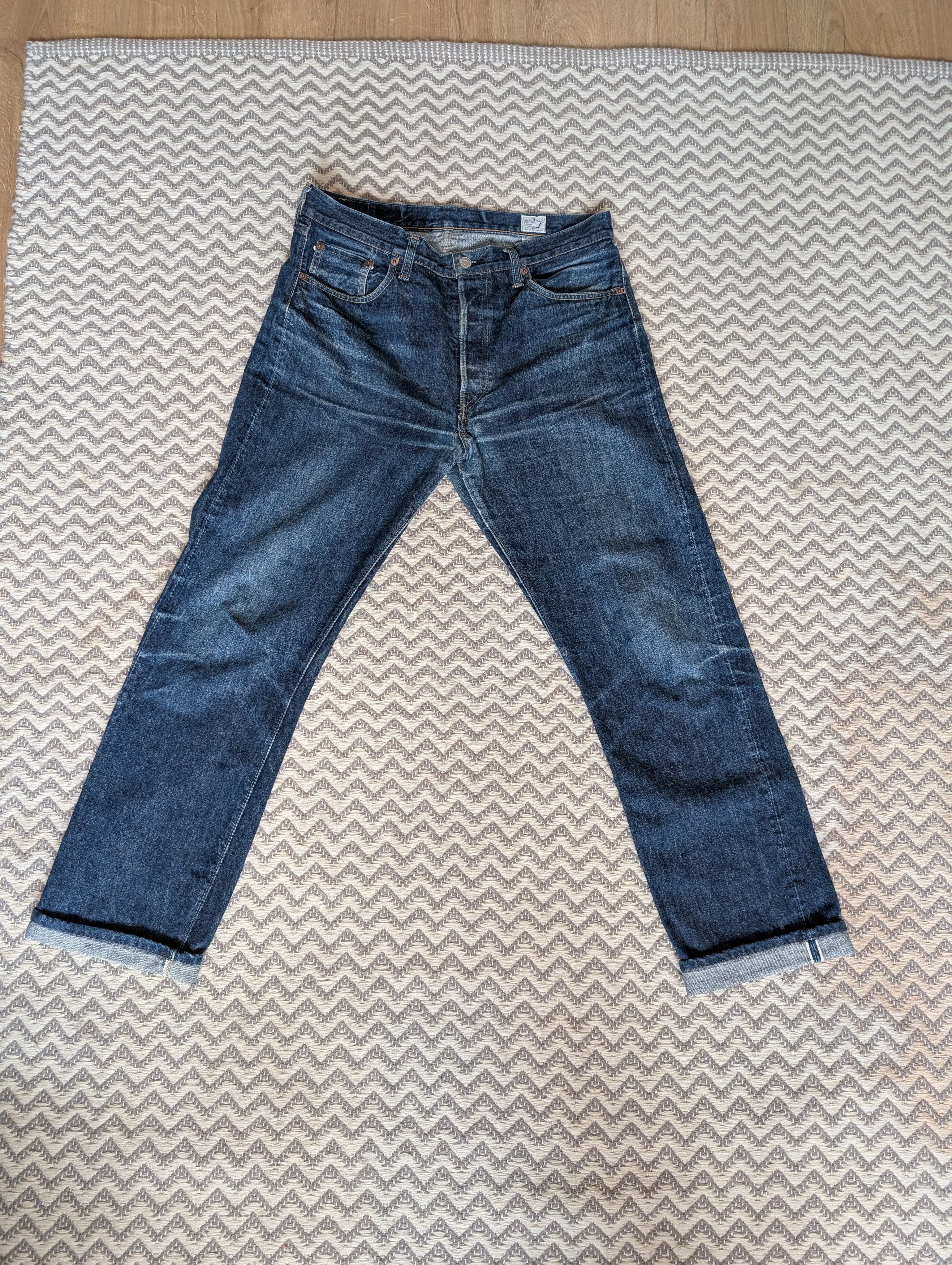 Orslow OrSlow 105 Standard Fit Denim - One Wash - 3 (Medium) Size US 34 / EU 50 - 1 Thumbnail