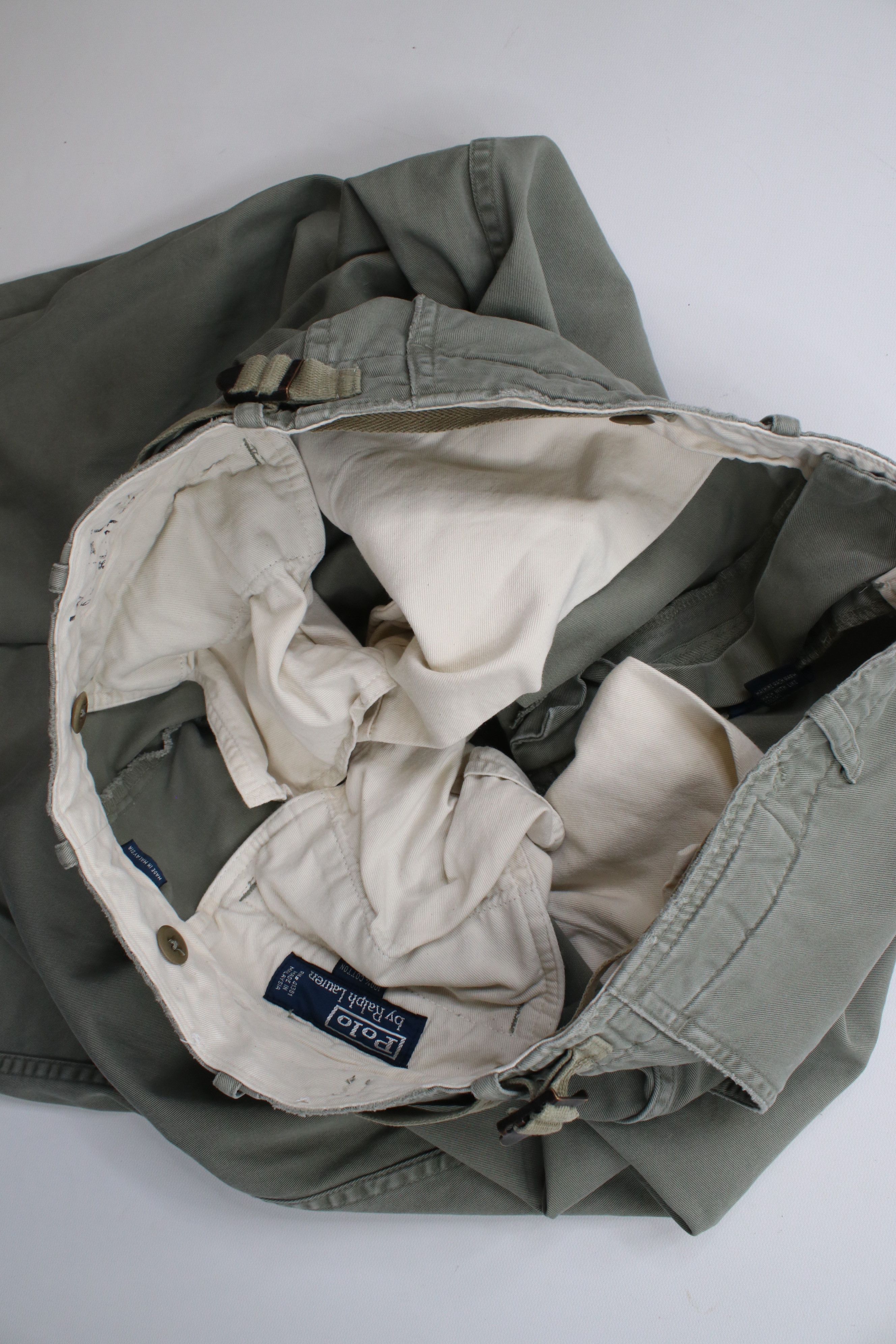 Ralph Lauren × Vintage Vintage 90s Ralph Lauren Style Wide Leg Combat Pants Size US 36 / EU 52 - 10 Thumbnail