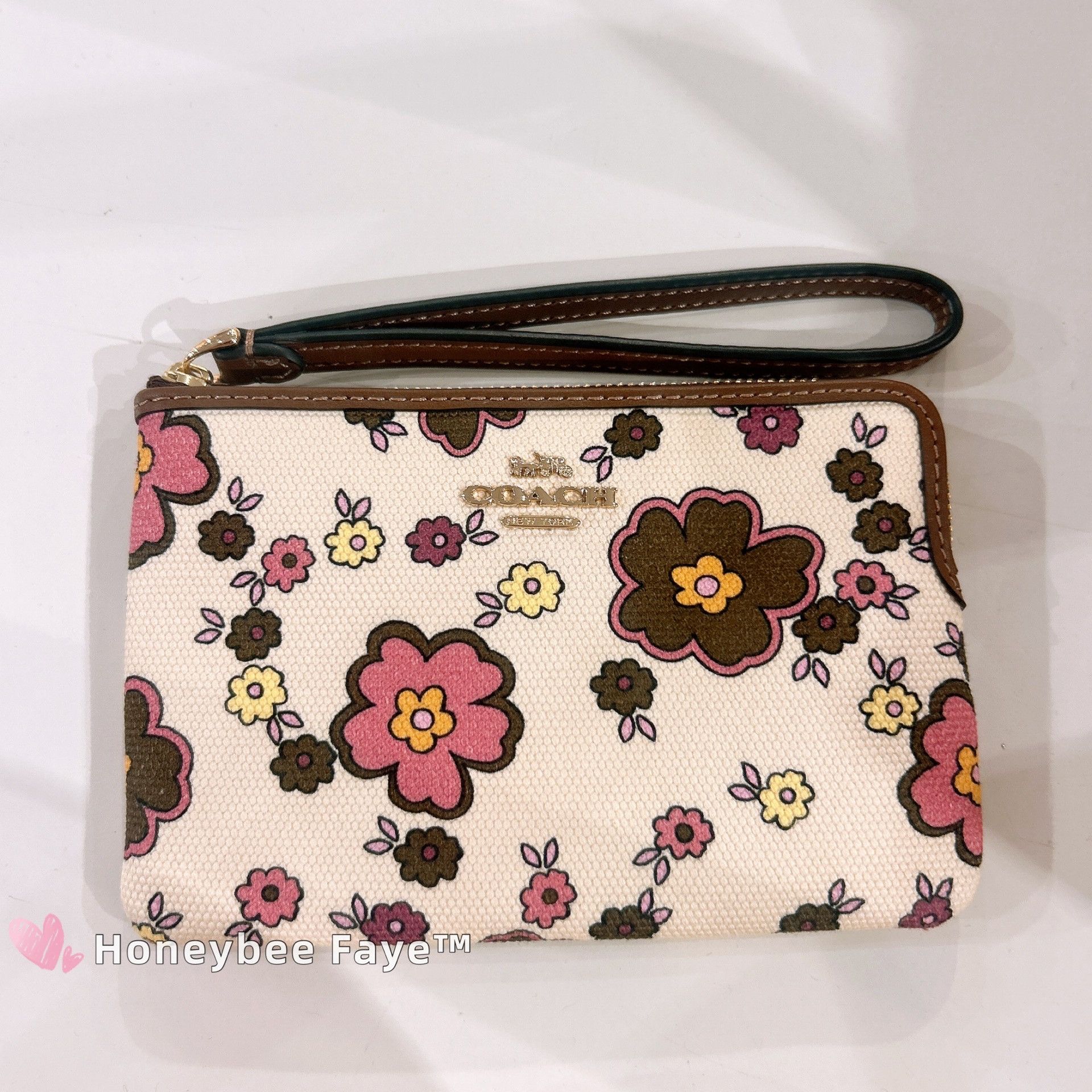 Coach Corner Zip Wristlet With Floral Print CEF85 Size ONE SIZE - 4 Thumbnail