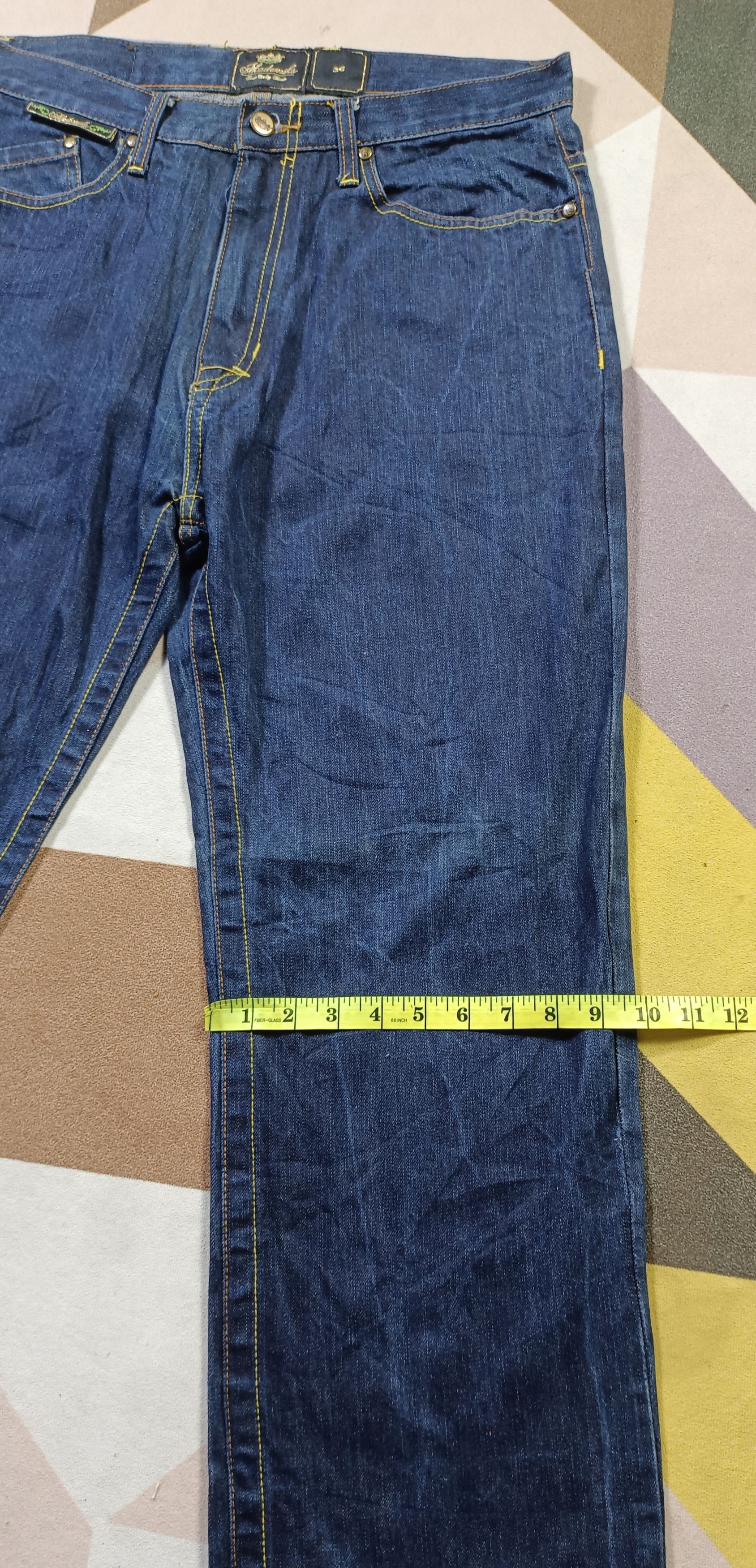 Akademiks × JNCO × Japanese Brand Akademiks Jeans Baggy Dark Wash Embroidered Pockets Hip Hop Size US 34 / EU 50 - 23 Thumbnail
