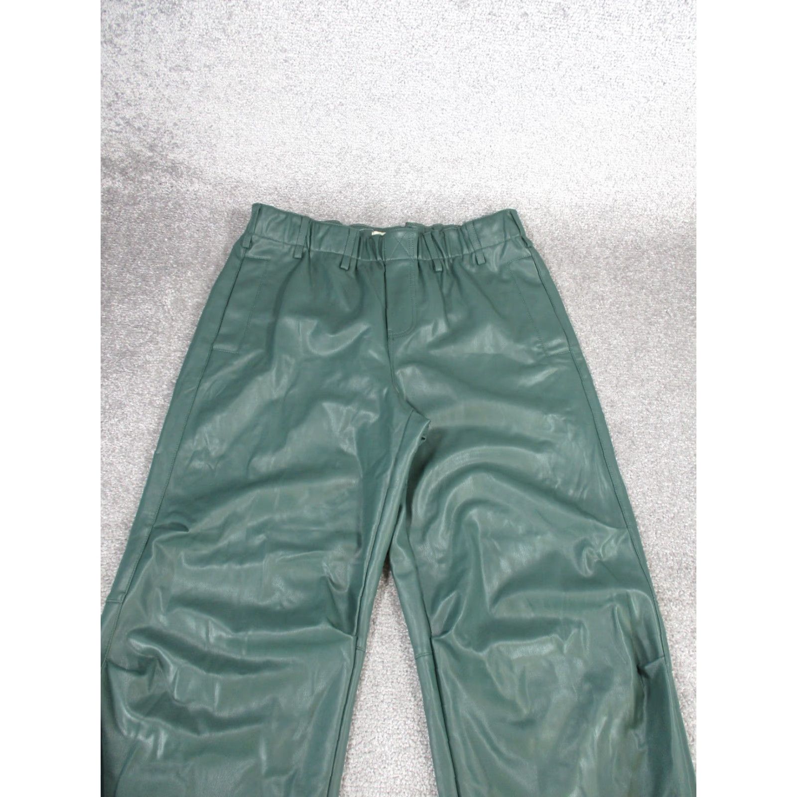 Anthropologie Pilcro By Anthropologie Joggers Womens S Green Faux Leather Size 28" / US 6 / IT 42 - 2 Thumbnail