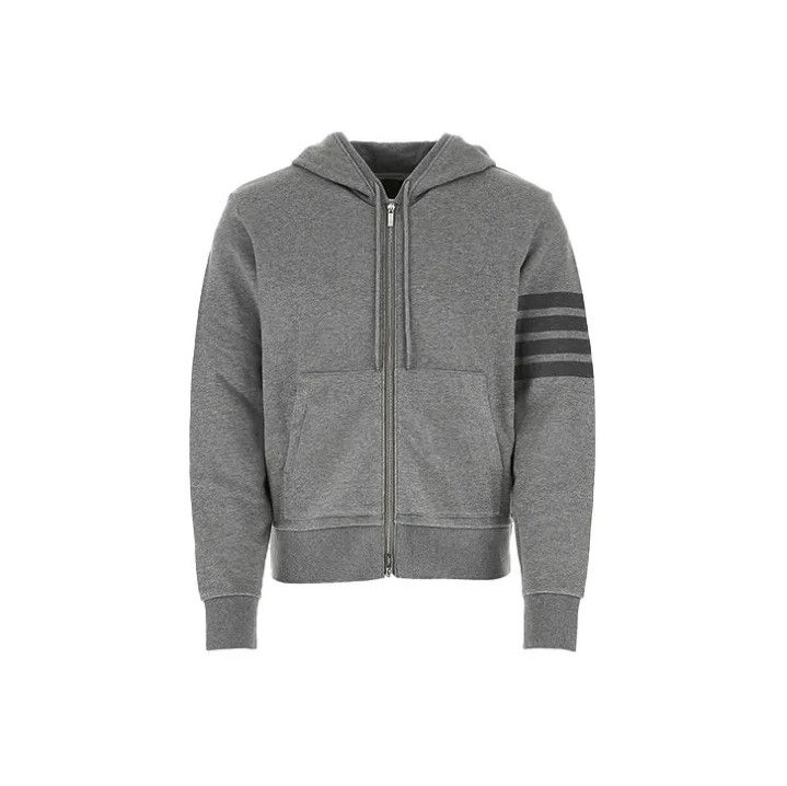Thom Browne Thom Browne Classic Stripe Zip-Up Hoodie Size US M / EU 48-50 / 2 - 1 Thumbnail