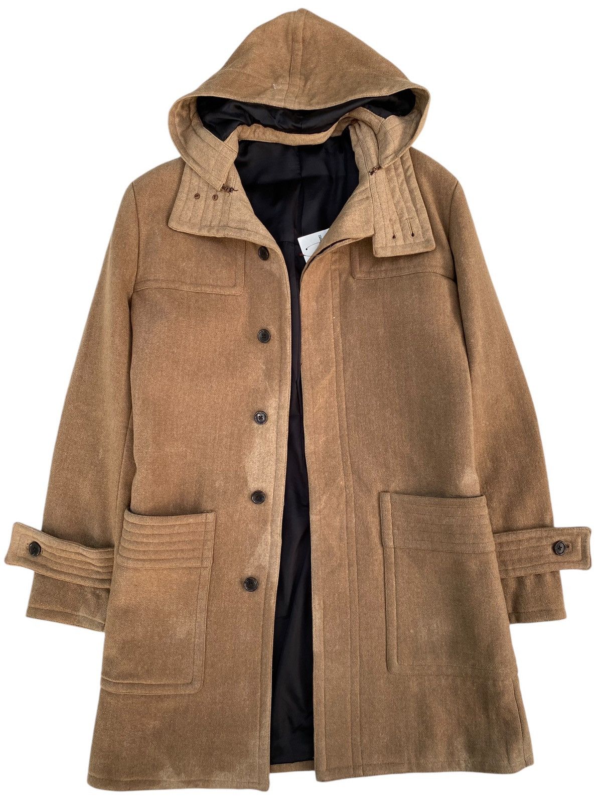 5351 POUR LES HOMMES Vtg 5351 Pour Less Homme Long Wool Jacket Size US S / EU 44-46 / 1 - 1 Thumbnail