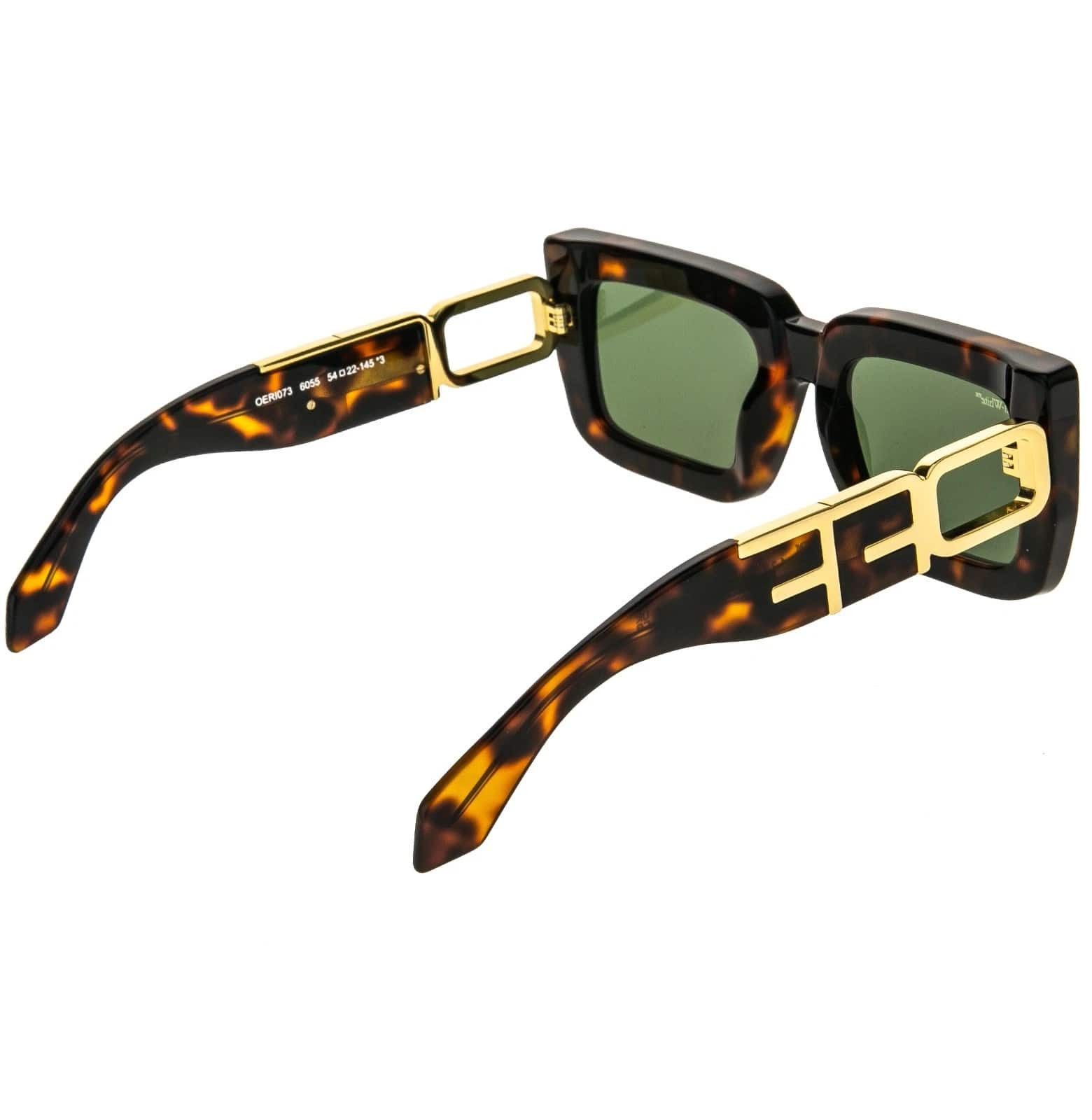 Off-White OFF-WHITE 073 OERI073 Brown Green Unisex BOSTON Sunglasses Size ONE SIZE - 6 Thumbnail