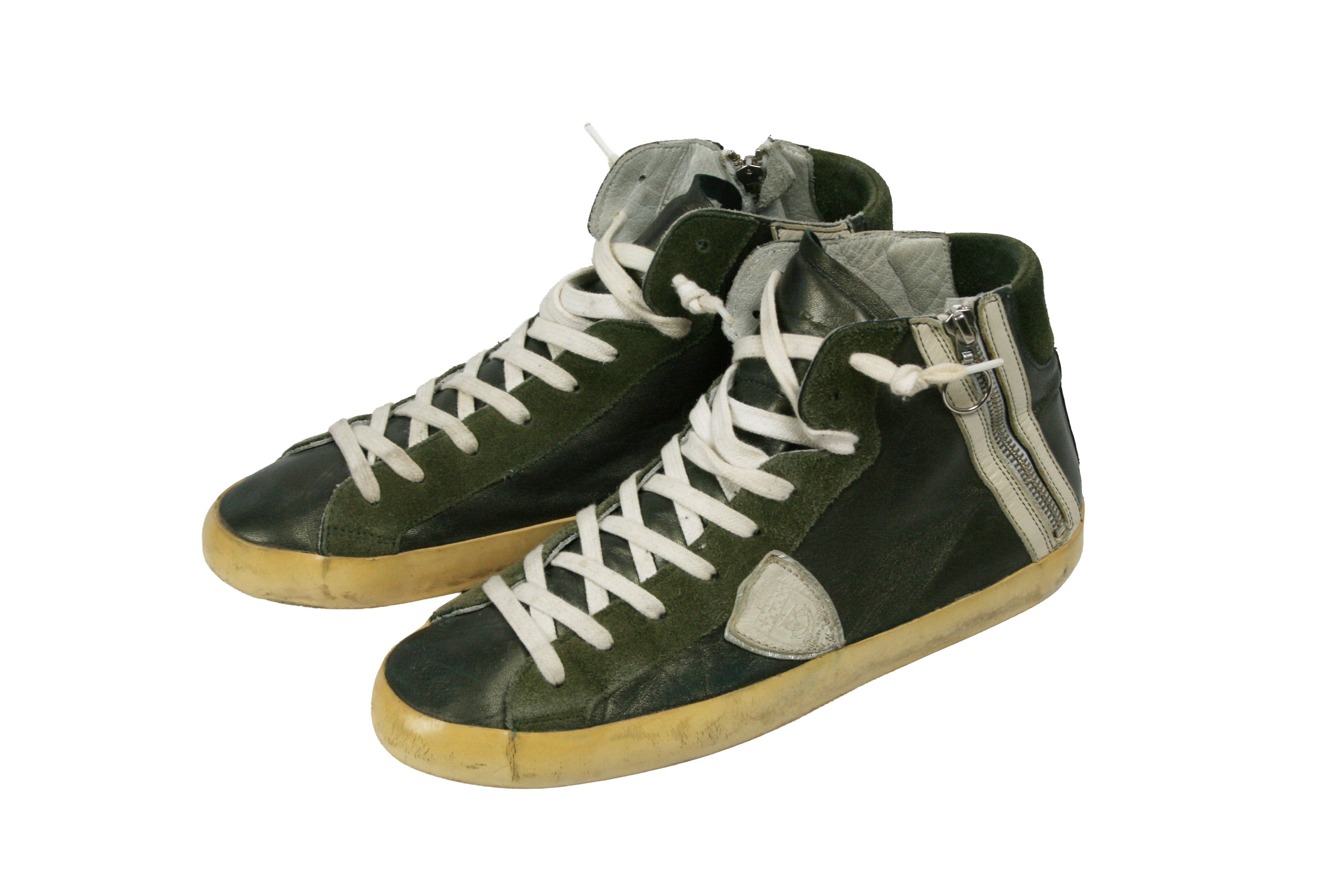 Philippe Model PRSX "Distressed" Grunge Mid Sneakers Size US 9 / EU 42 - 3 Thumbnail