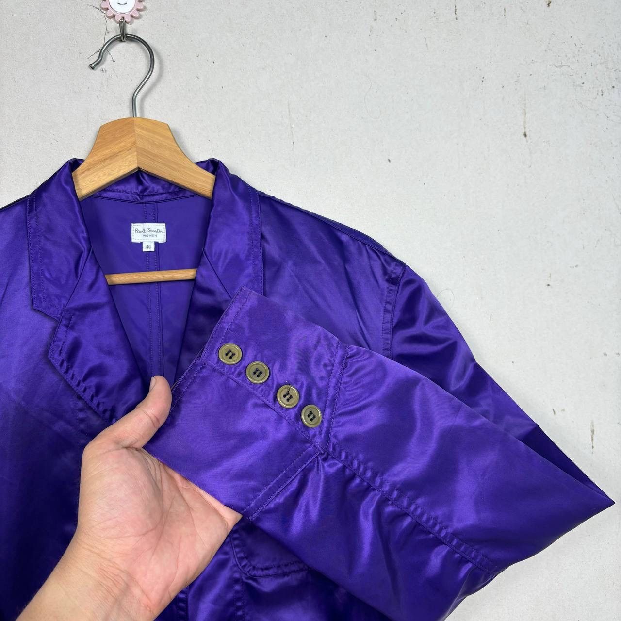 Paul Smith Paul Smith Purple Nylon Satin Blazer Jacket Size 40 Japan Size L / US 10 / IT 46 - 6 Thumbnail