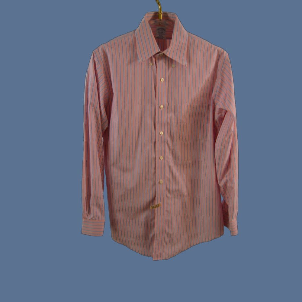 Brooks Brothers Brooks Brothers Men's L/S Shirt Pink Stripe Size 16 Collared Button-Up 34 Size US L / EU 52-54 / 3 - 1 Thumbnail